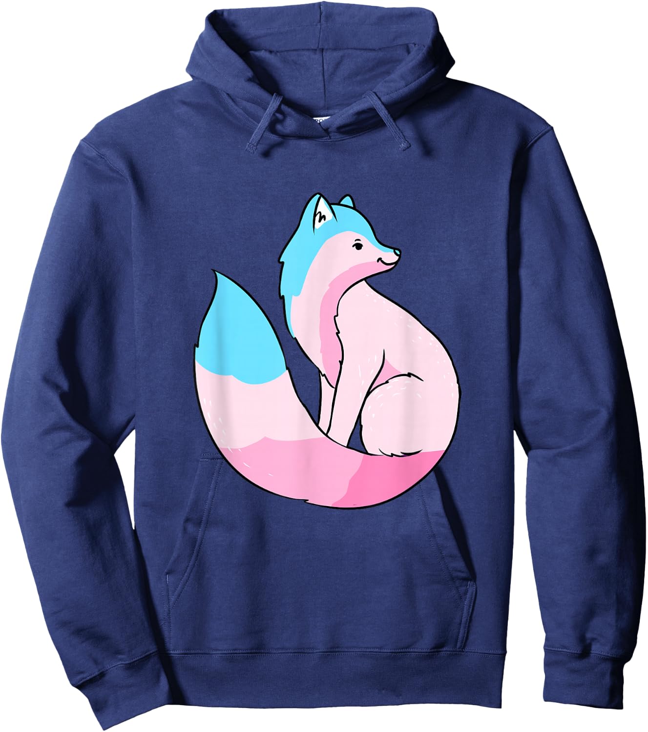 Transfeminine Fox Transfeminine Pride Hoodie - Hoodie | Navy
