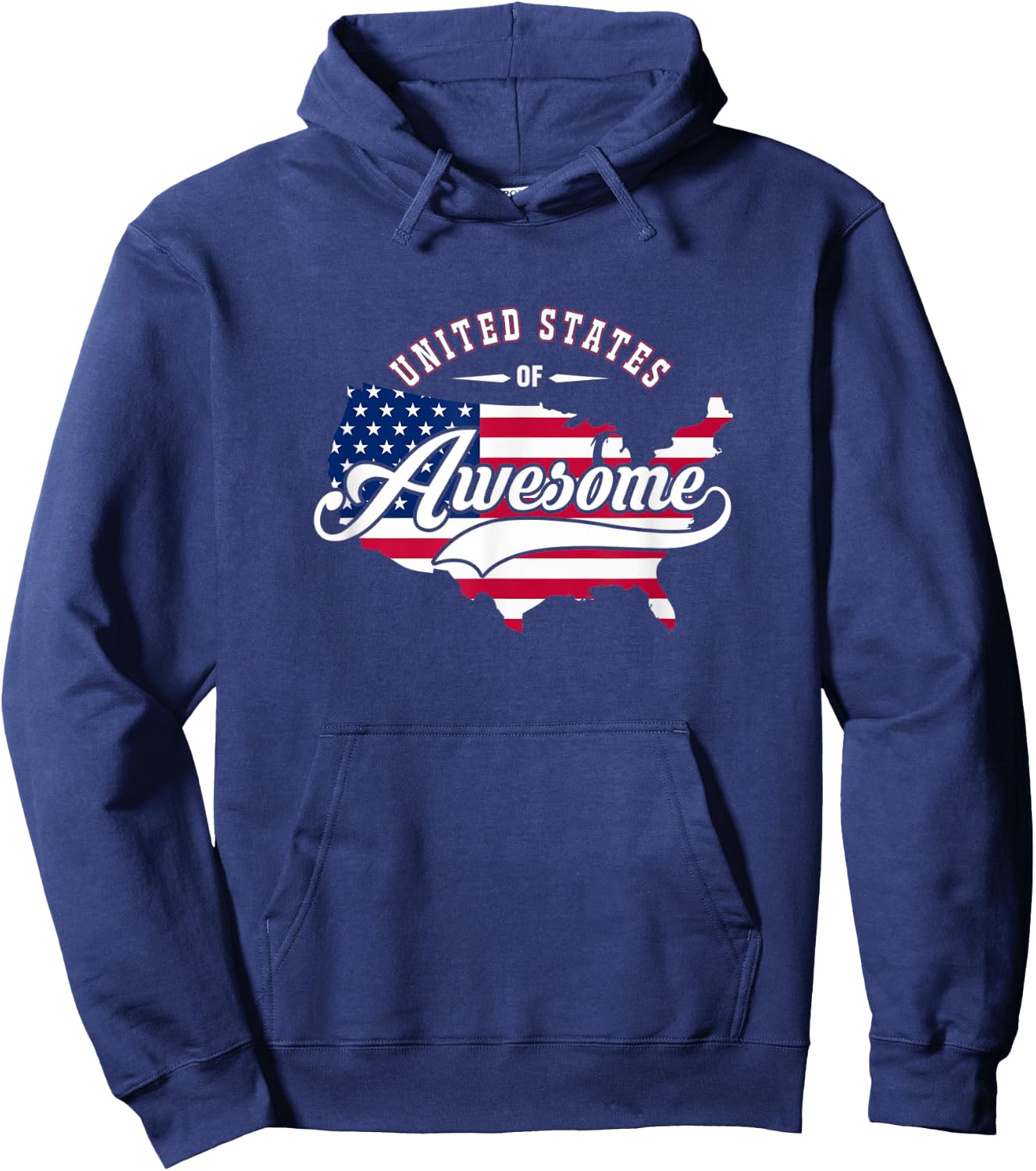 United States Of Awesome USA Flag Hoodie - Hoodie | Navy