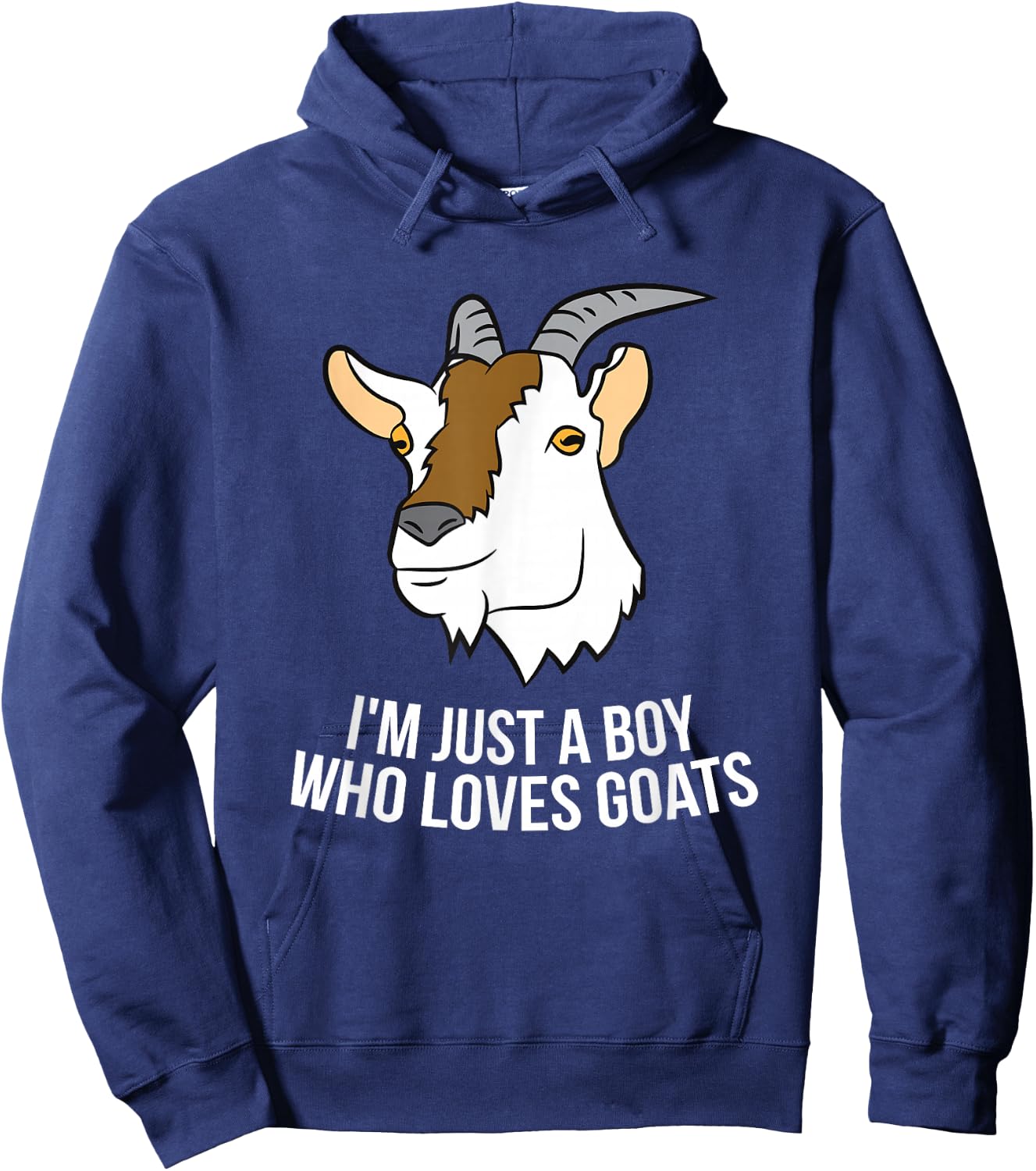 I'm Just A Boy Who Loves Goats Cute Goat Farmer Hoodie - Hoodie | Navy