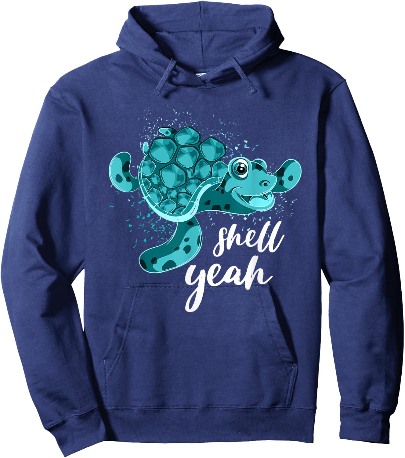 Shell Yeah Turtle Hoodie - Hoodie | Navy