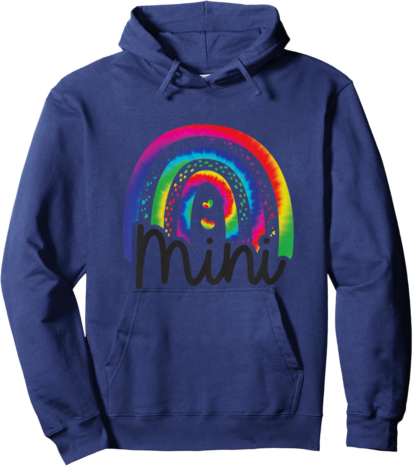 Kids Mini Mama Mother Daughter Matching Tie Dye Hoodie - Hoodie | Navy