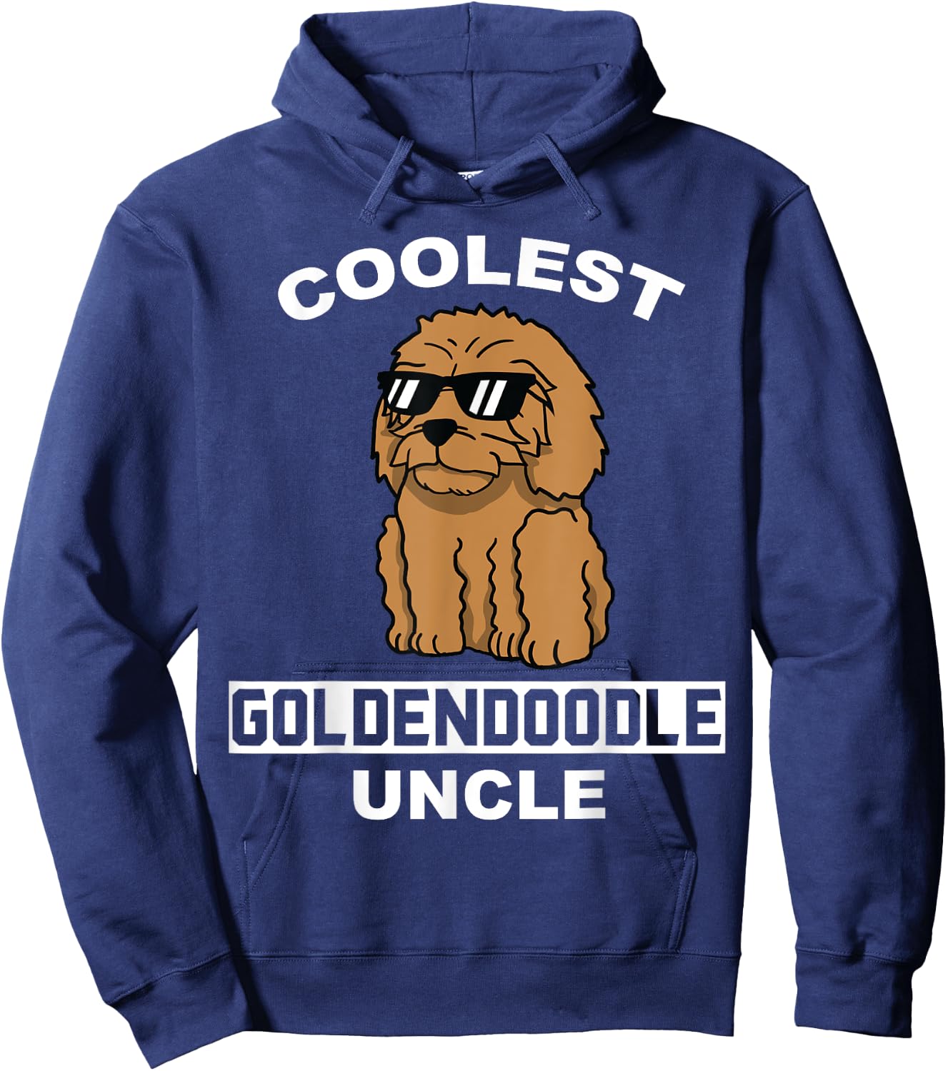 Coolest Goldendoodle Uncle Funny Dog Men Women Hoodie - Hoodie | Navy