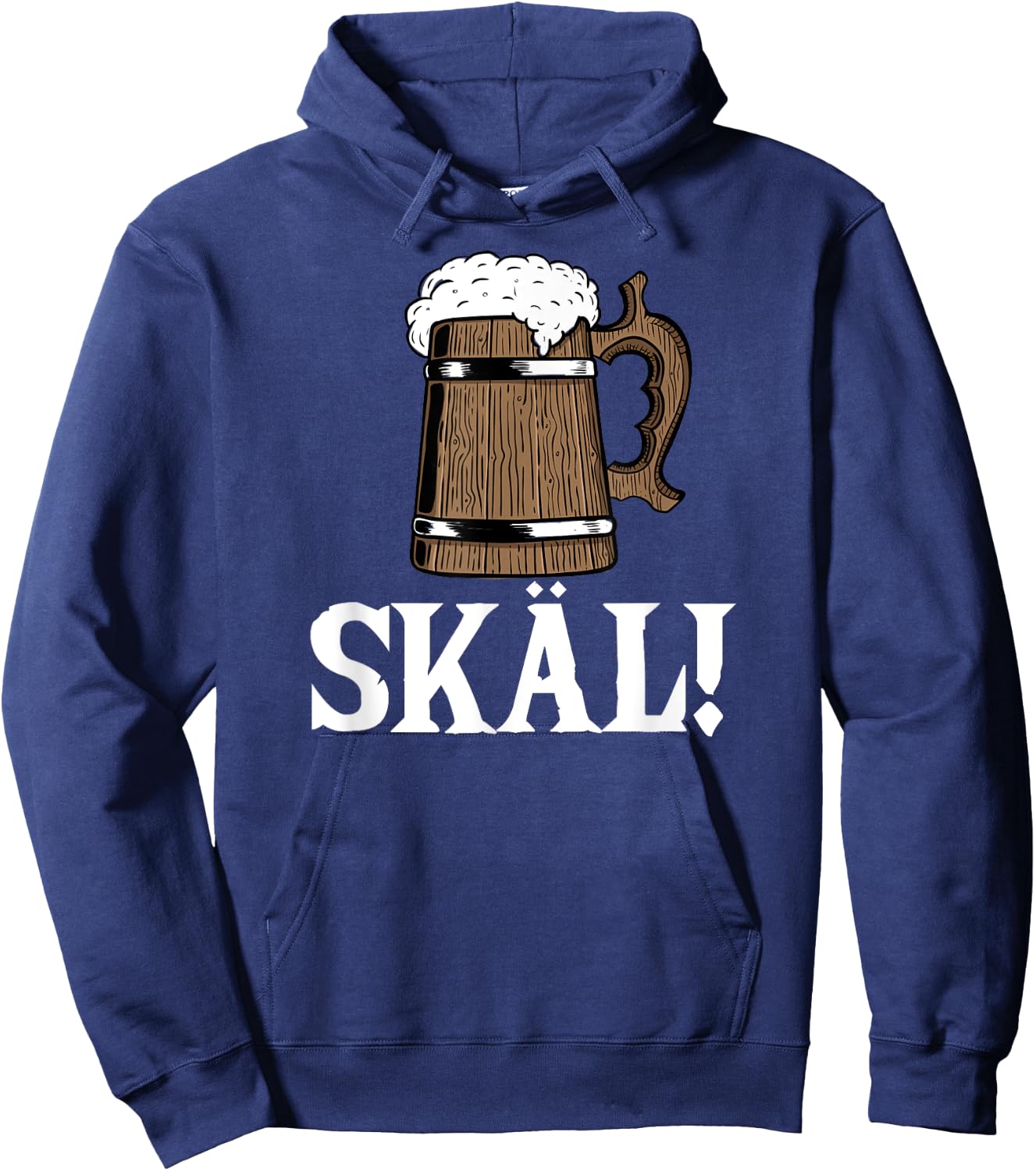Skäl Wooden Beer Mug Viking Hoodie - Hoodie | Navy