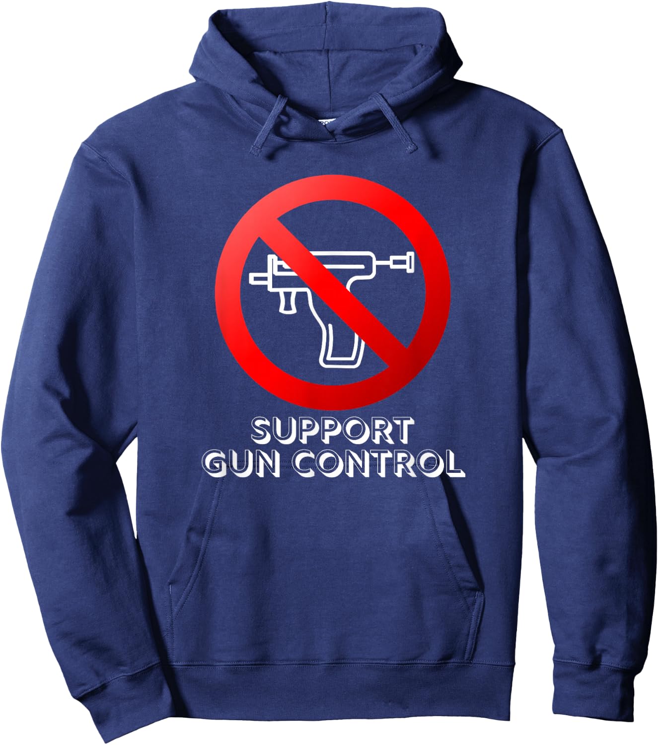 Support Gun Control Anti Piercing Gun PSA Hoodie - Hoodie | Navy