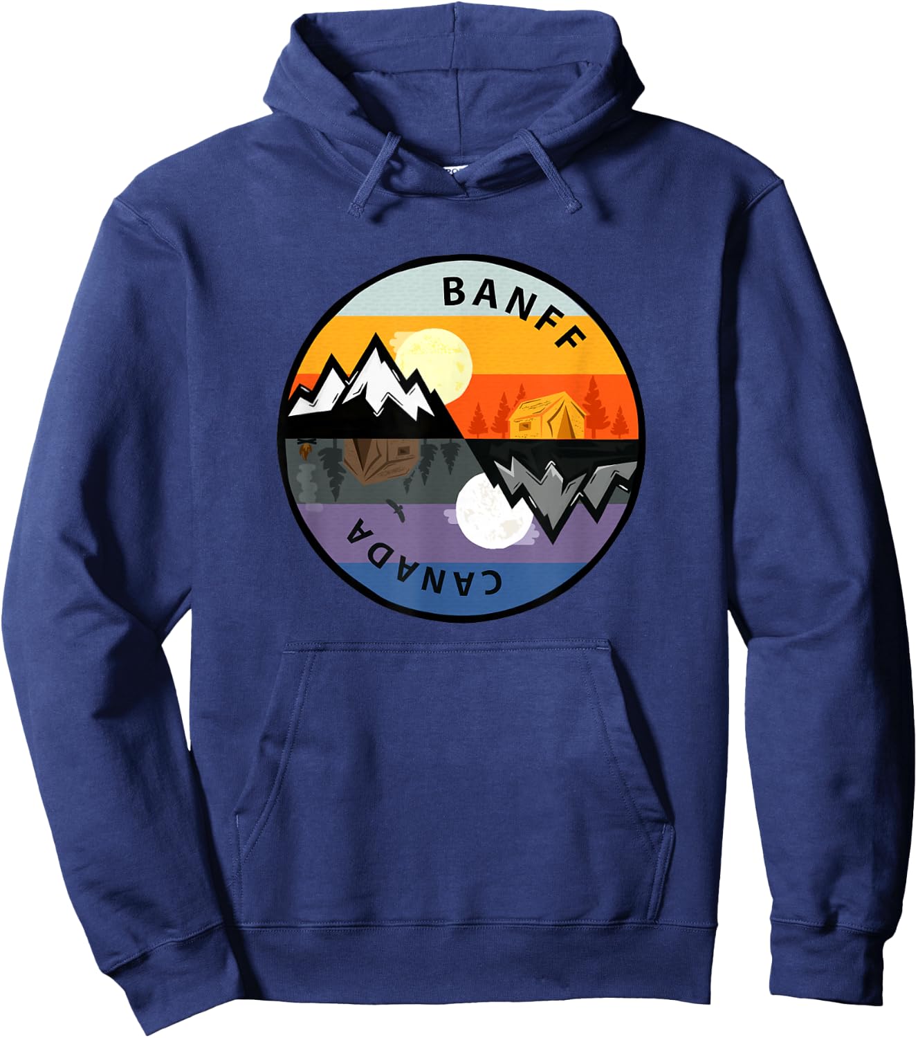 Retro Vintage Banff, Canada Souvenir Hoodie - Hoodie | Navy