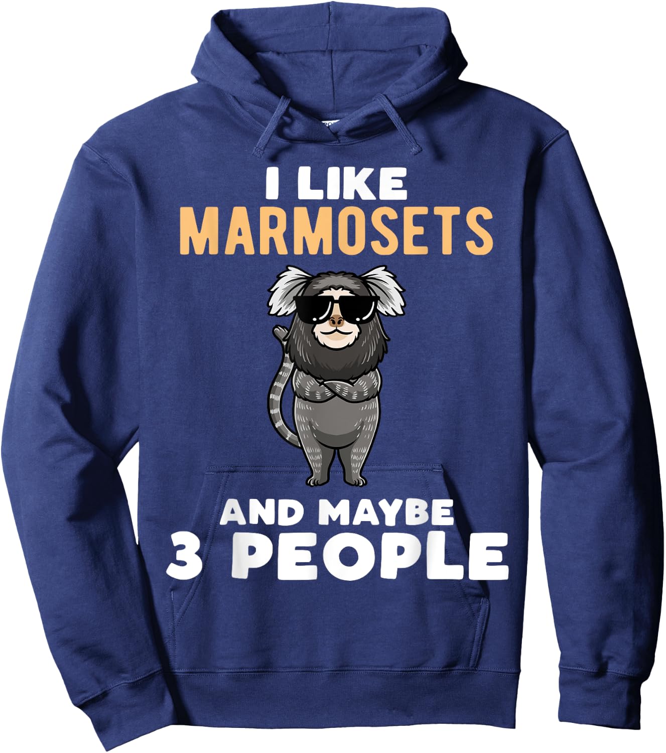 Marmoset Monkey Hoodie - Hoodie | Navy