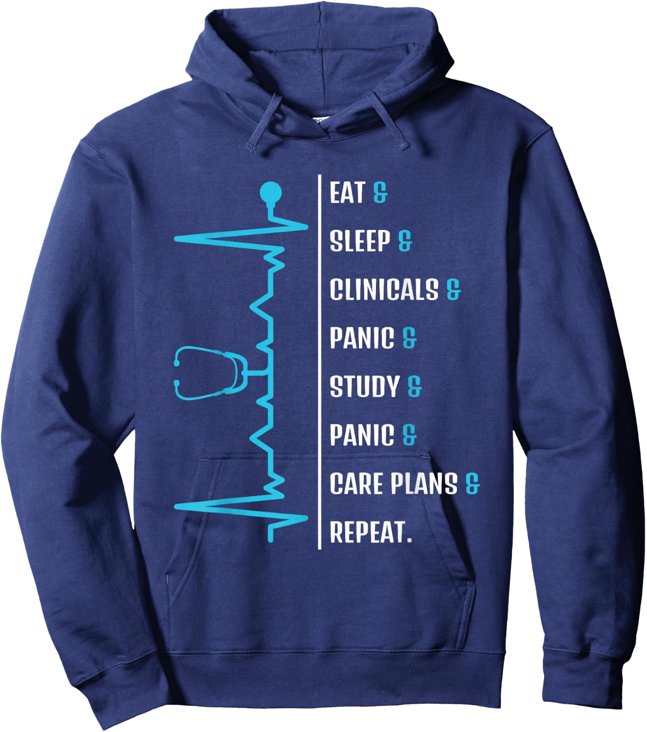 Funny Nursing Student Nurse Gift Hoodie - Hoodie | Navy