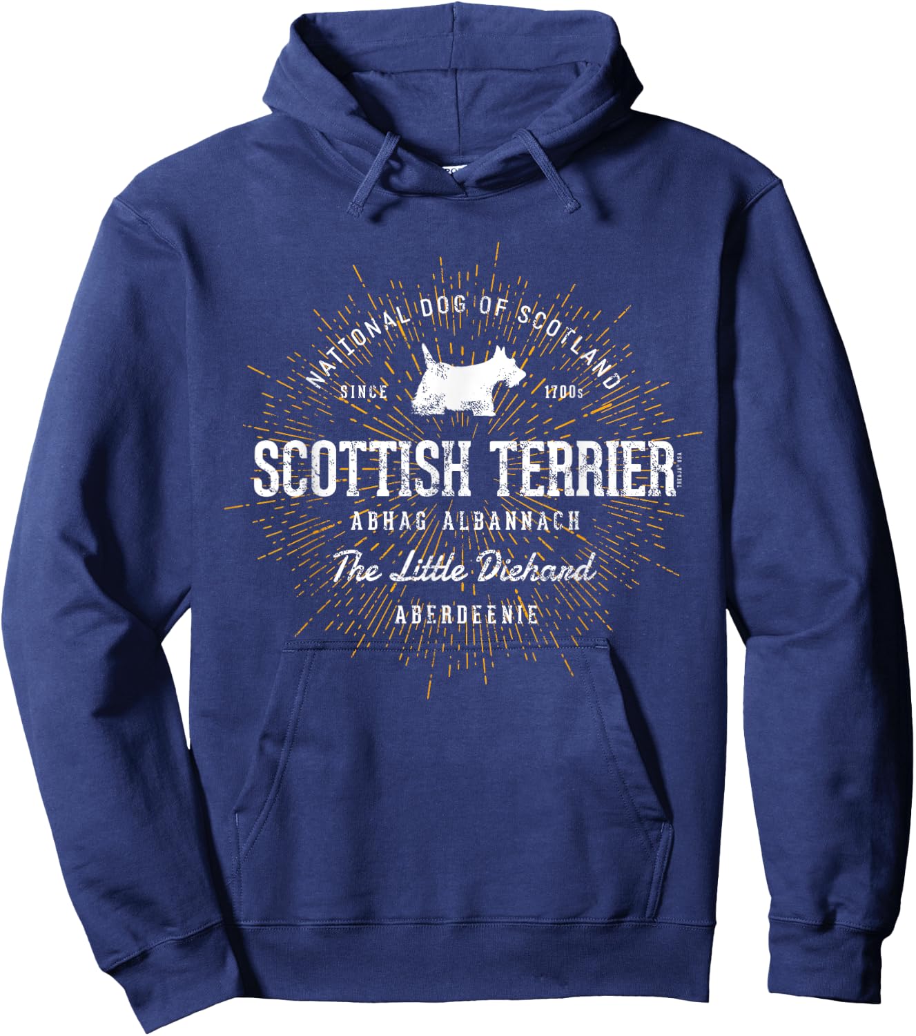 Vintage Scottie for Dog Lovers Scottish Terrier Hoodie - Hoodie | Navy