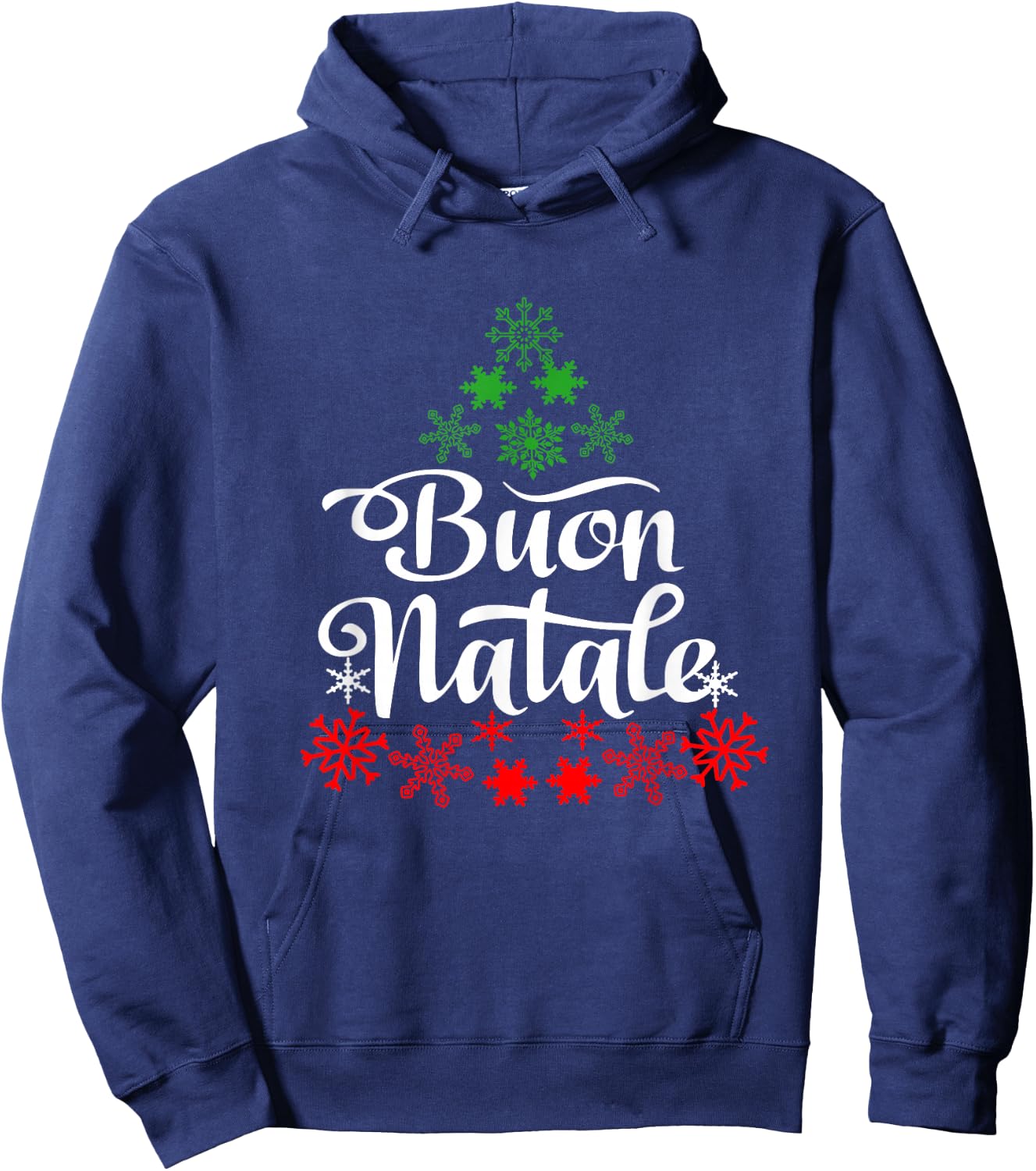 Italian Family Christmas Buon Natale tree Hoodie - Hoodie | Navy