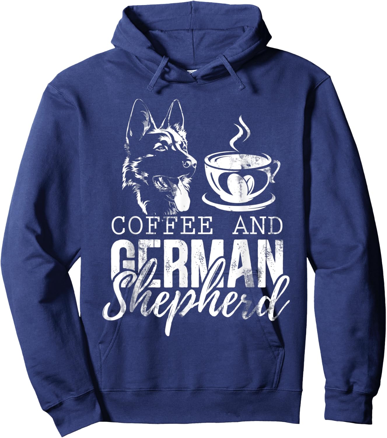 Barista Coffee Lover German Shepherd Hoodie - Hoodie | Navy
