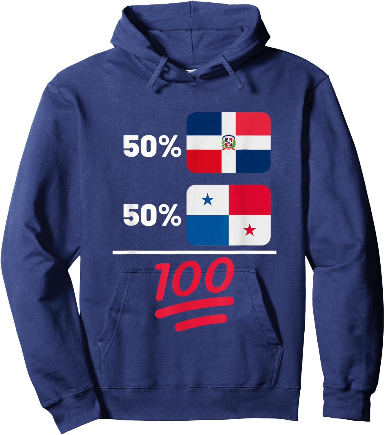 Panamanian Plus Dominican Mix Flag Heritage Hoodie - Hoodie | Navy