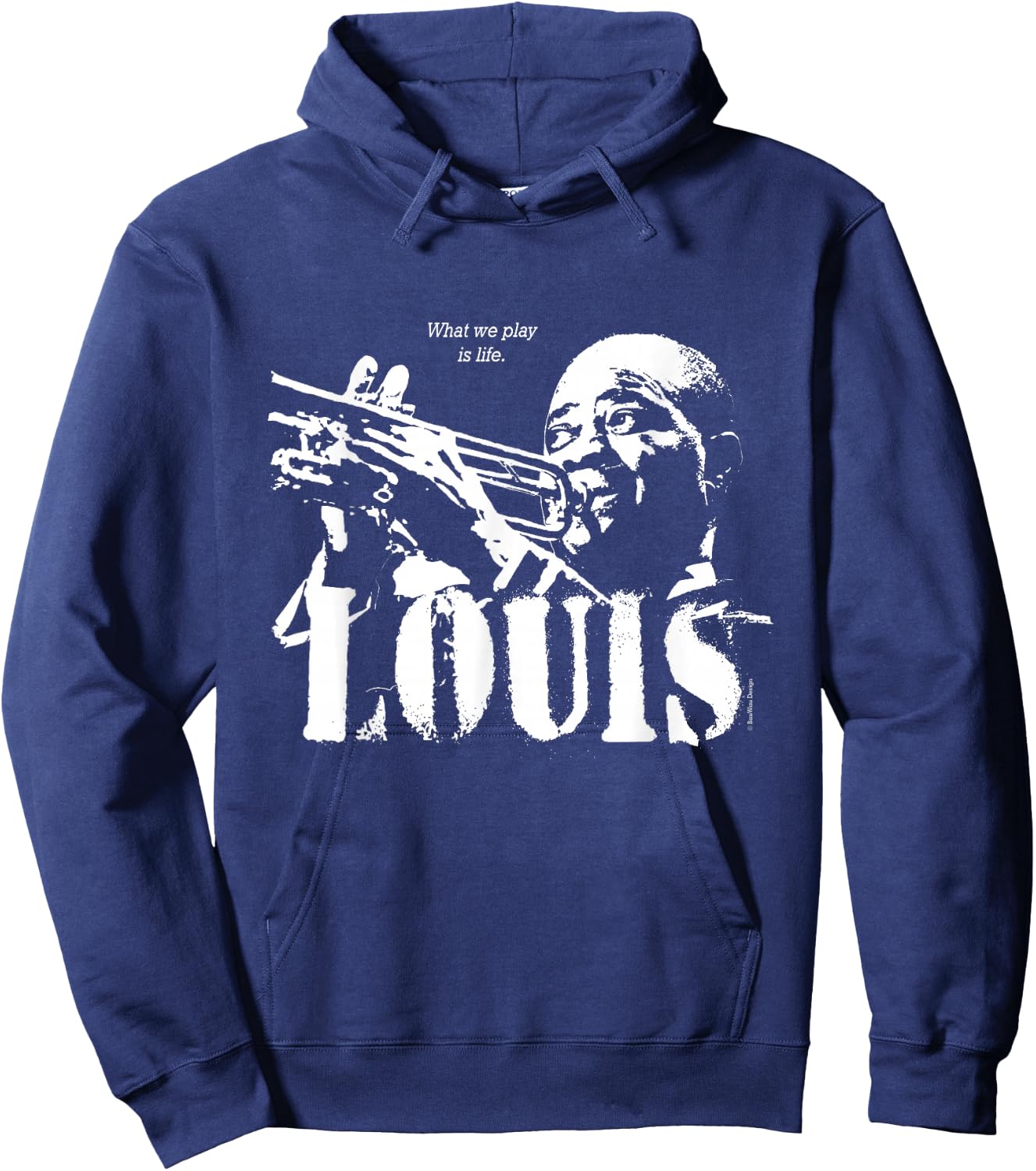 Louis Jazz Wisdom Trumpet Musician (1 Colour) Hoodie - Hoodie | Navy