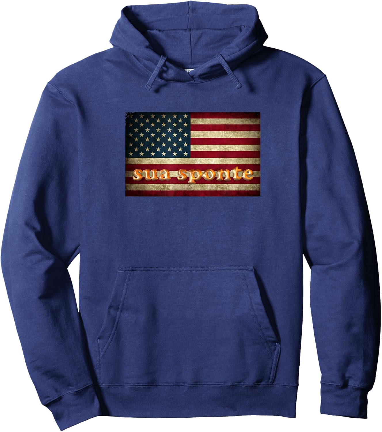 SUA SPONTE American Flag Hoodie - Hoodie | Navy