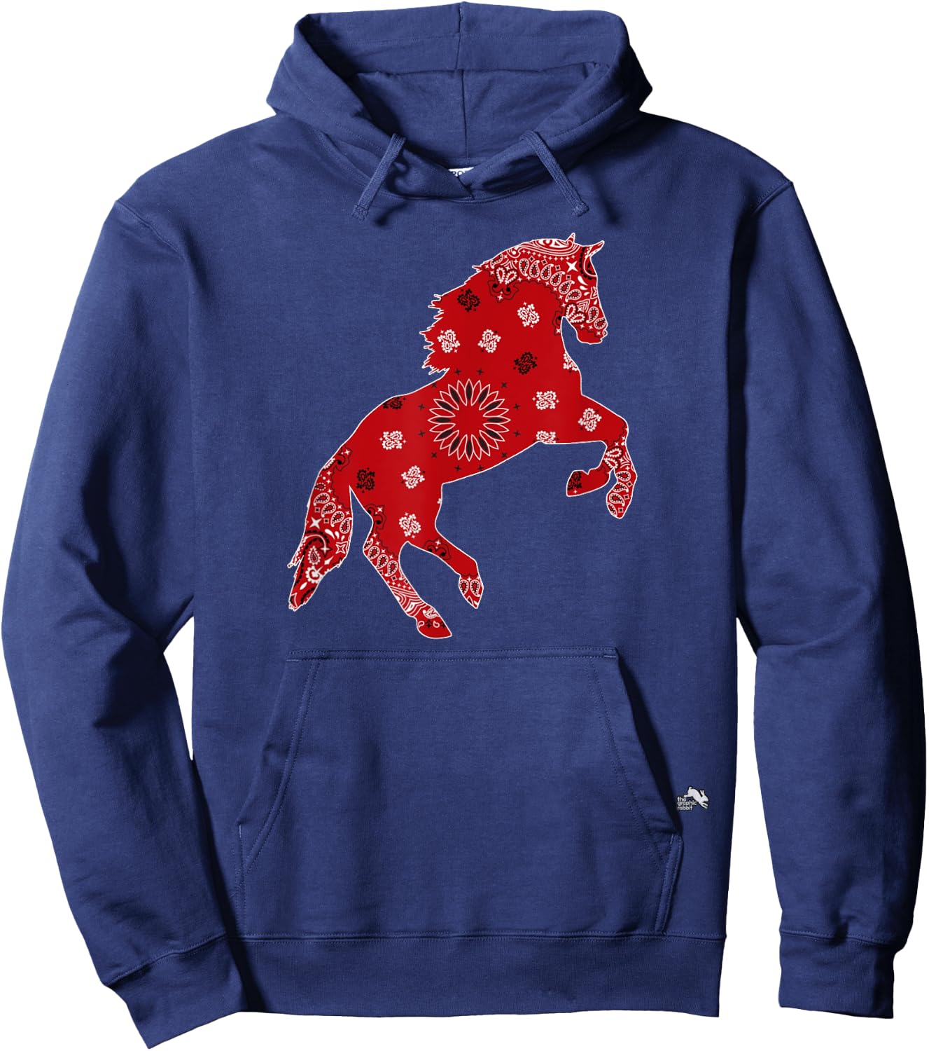 Horse Bandana Pattern - Riding Art Hoodie - Hoodie | Navy