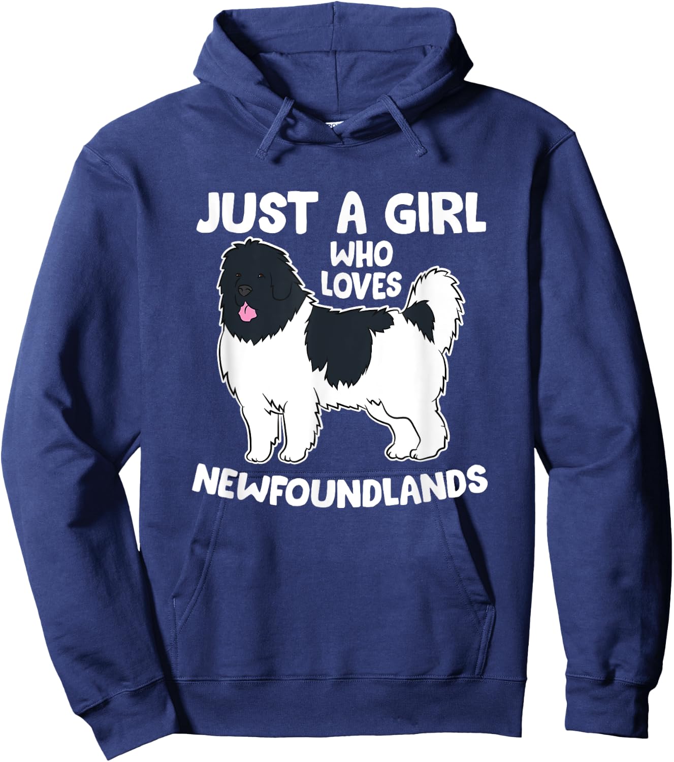 Just a Girl Who Loves Newfoundland Dogs Hoodie - Hoodie | Navy