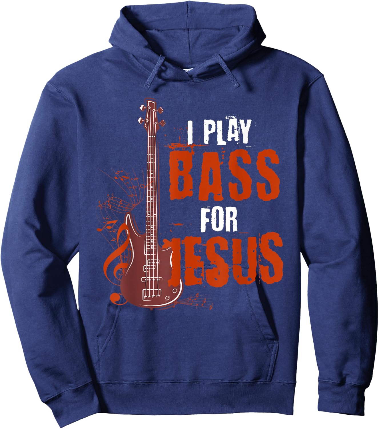 I Play Bass For Jesus Bass Guitarist Hoodie - Hoodie | Navy