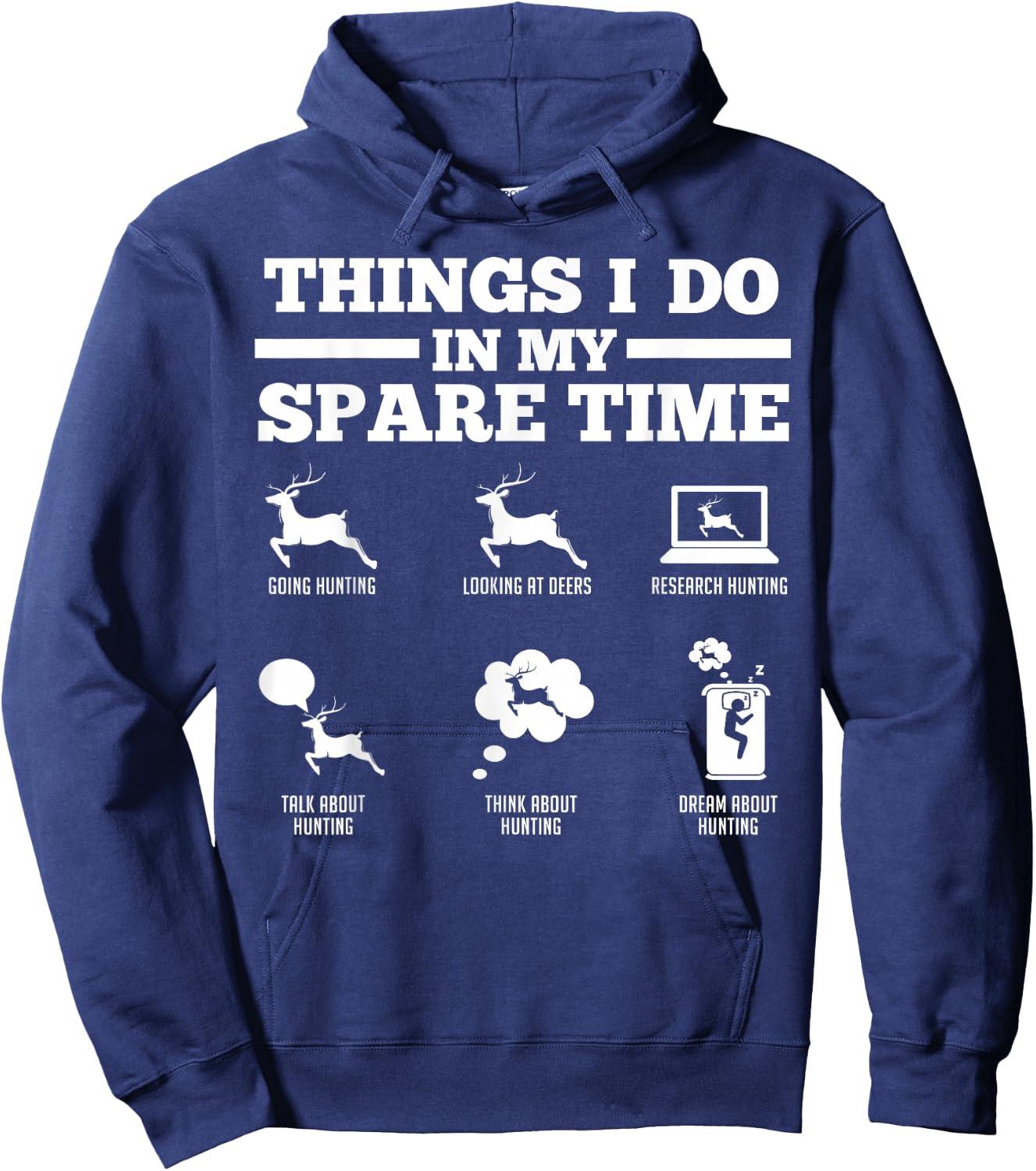 Things I do in my spare time Deers Hoodie - Hoodie | Navy