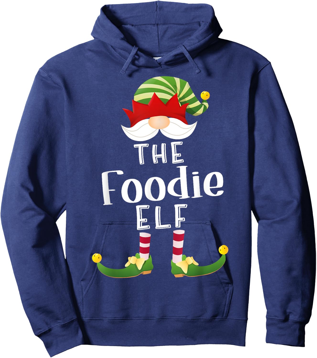 Foodie Elf Group Christmas Funny Pajama Party Hoodie - Hoodie | Navy