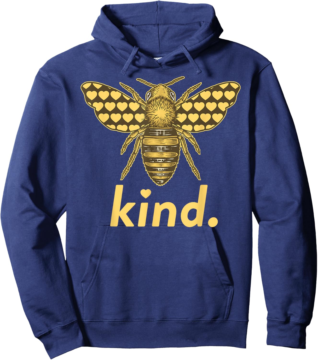 Kind Women Men - Bee Kind Inspirational Hoodie - Hoodie | Navy