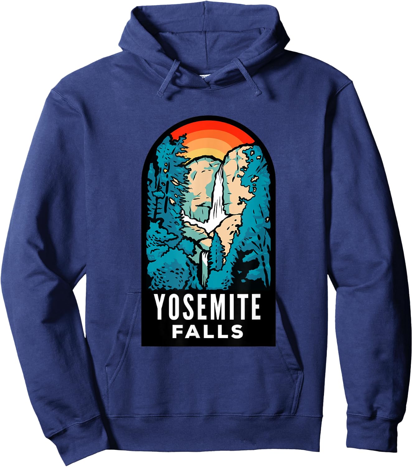 Yosemite Falls Retro Hoodie - Hoodie | Navy