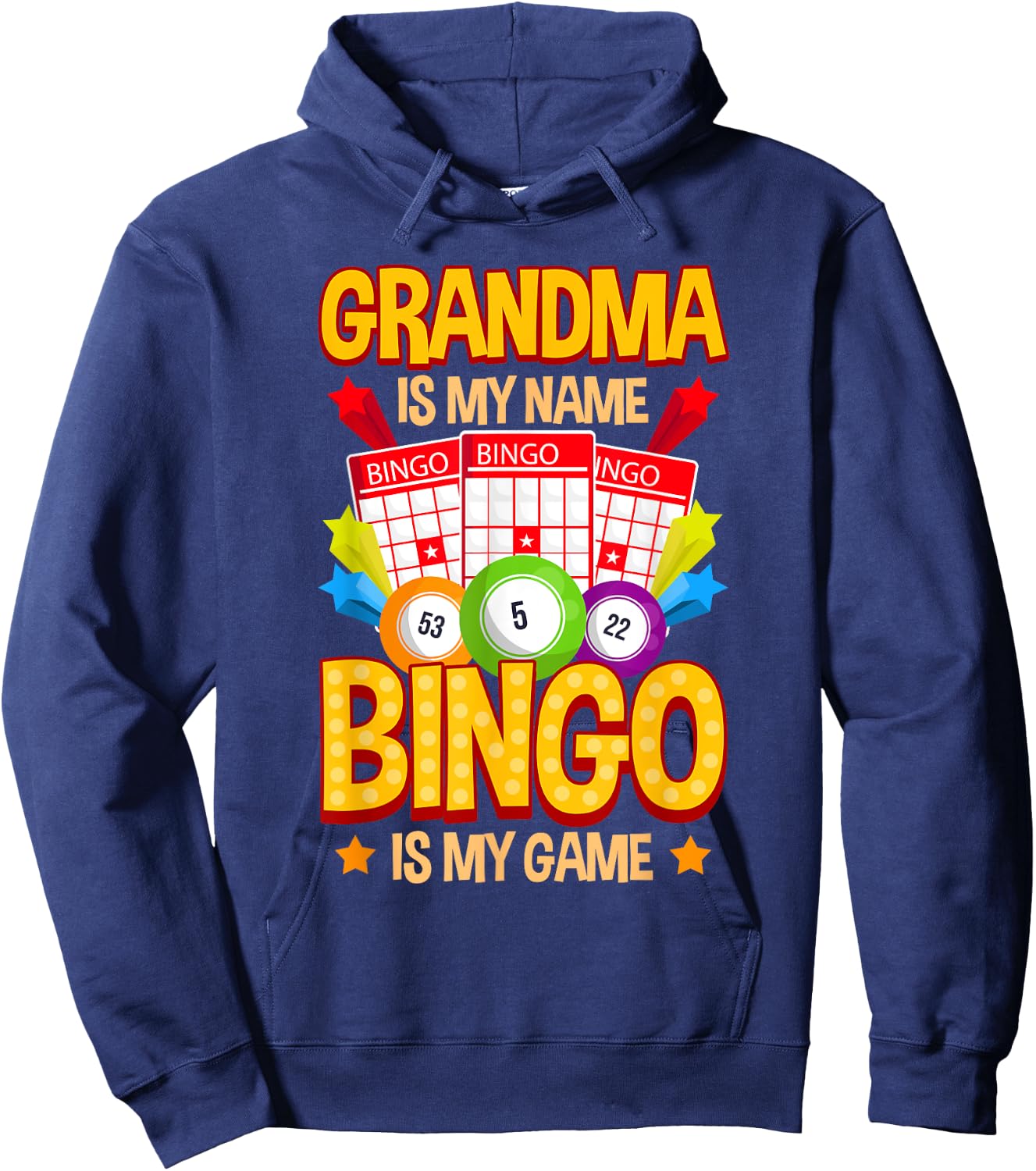 Grandma Is My Name Bingo is My Game Hoodie - Hoodie | Navy