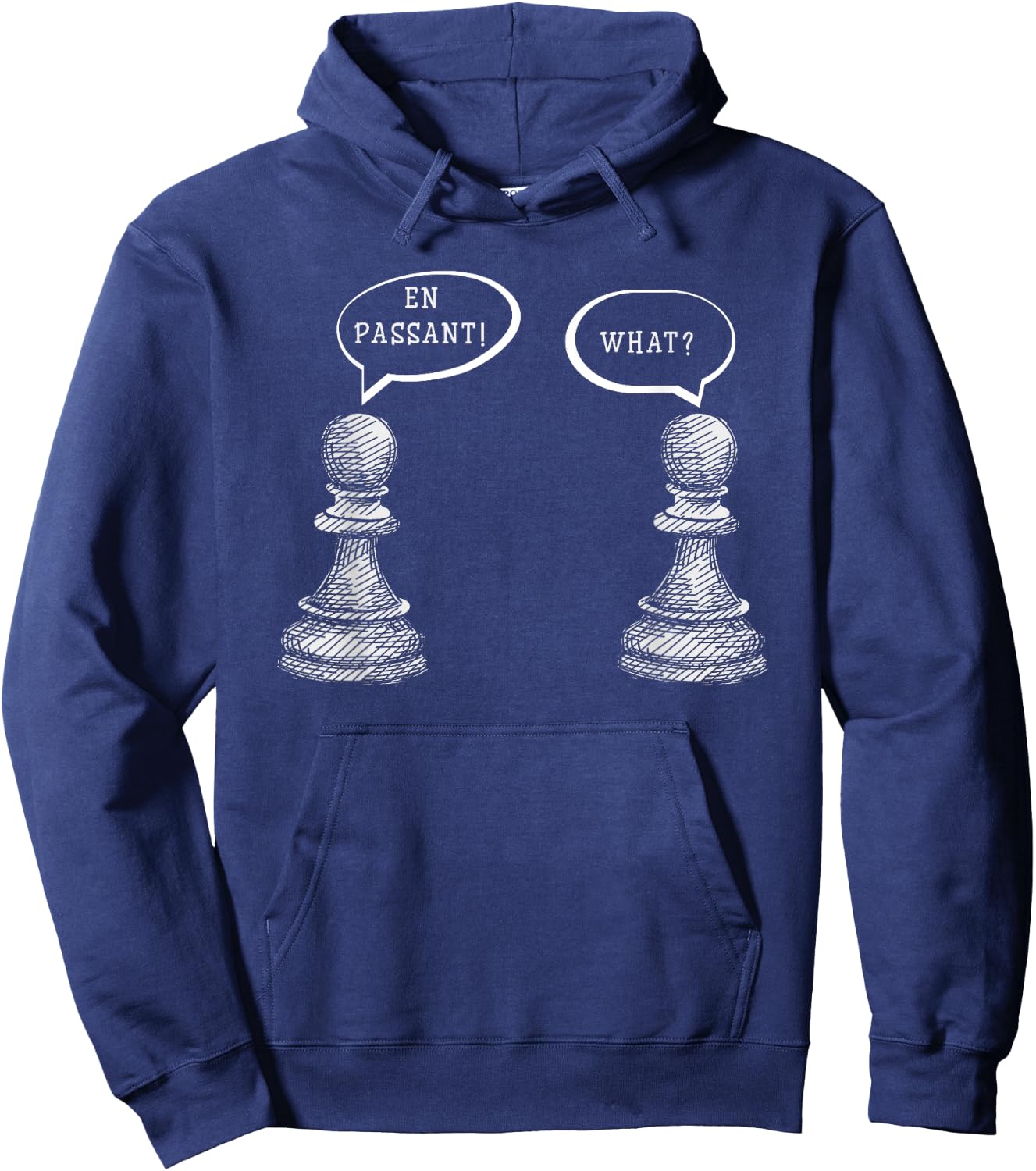 Funny Chess En Passant Pawn Chess Lover Humor Hoodie - Hoodie | Navy