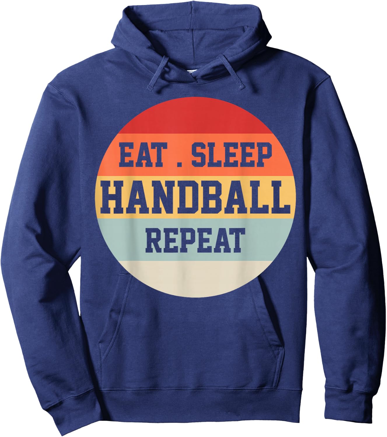 Retro Handball Sports Player Funny Gift Hoodie - Hoodie | Navy