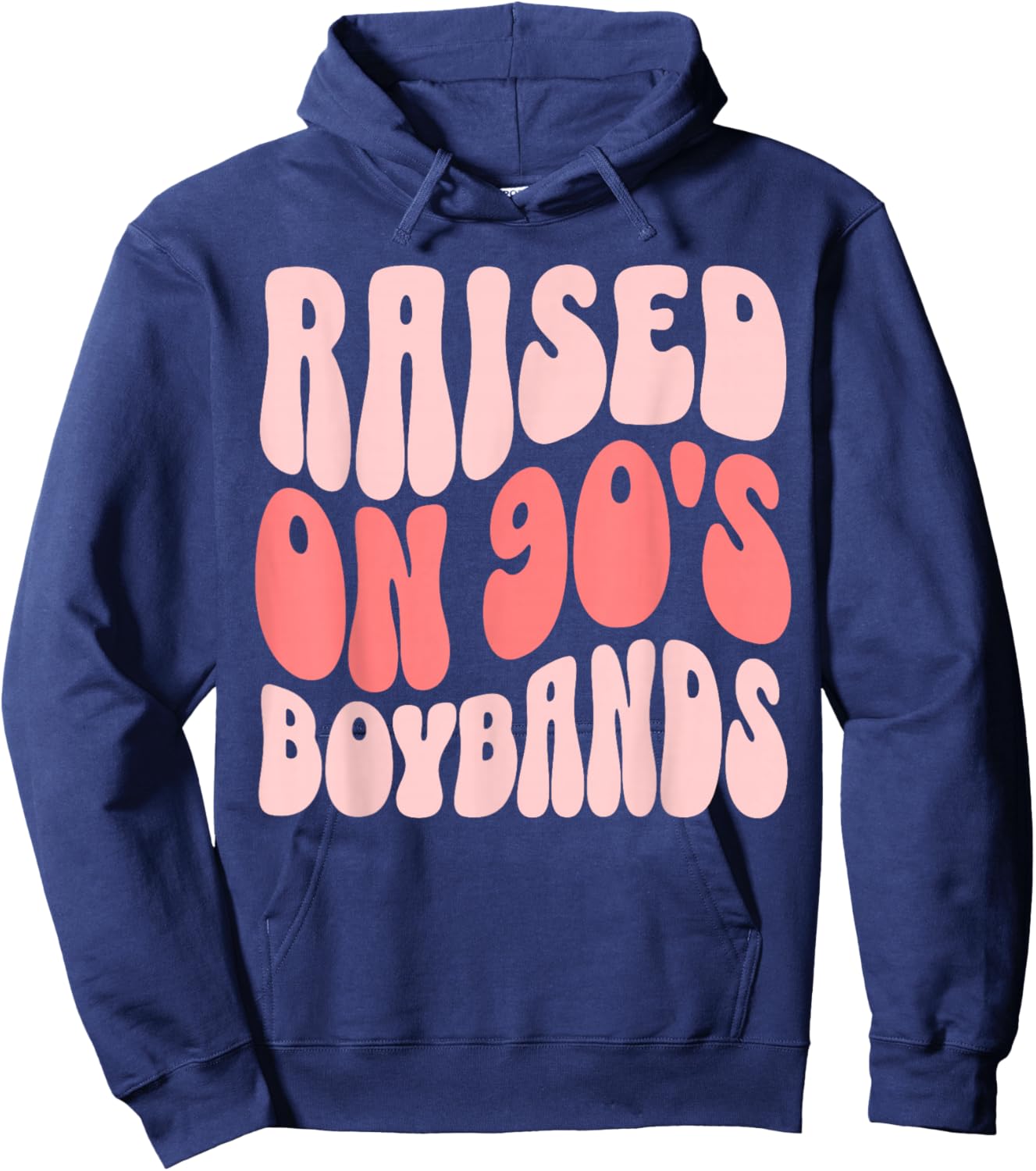 Raised On 90's Boybands Music Hoodie - Hoodie | Navy