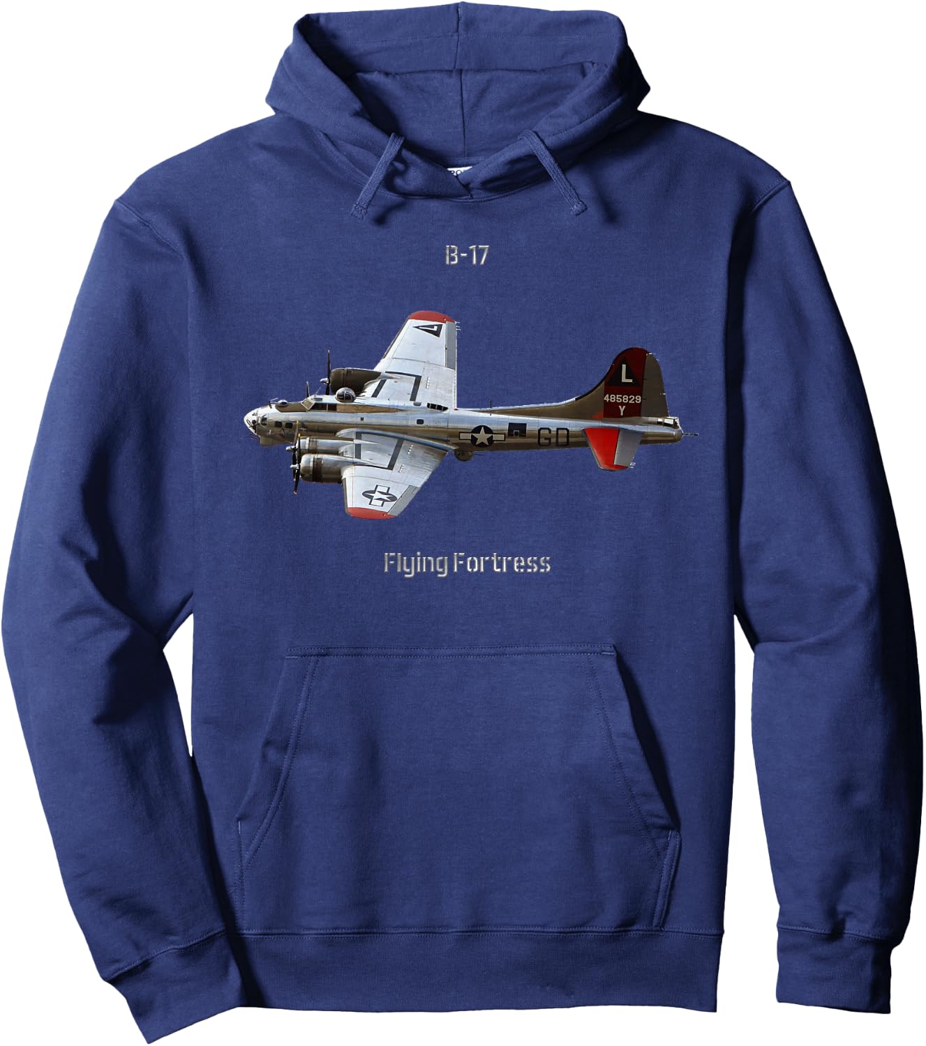 B-17 classic aircraft Hoodie - Hoodie | Navy
