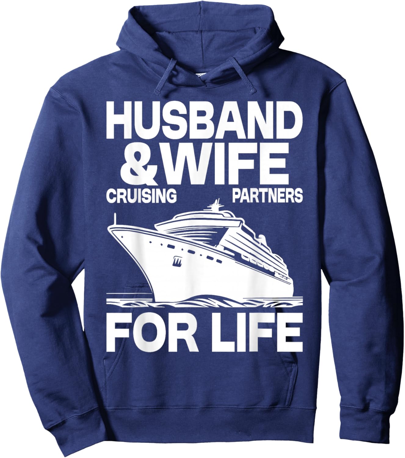 Cruising Cruise Vacation Husband Wife Couple Hoodie - Hoodie | Navy