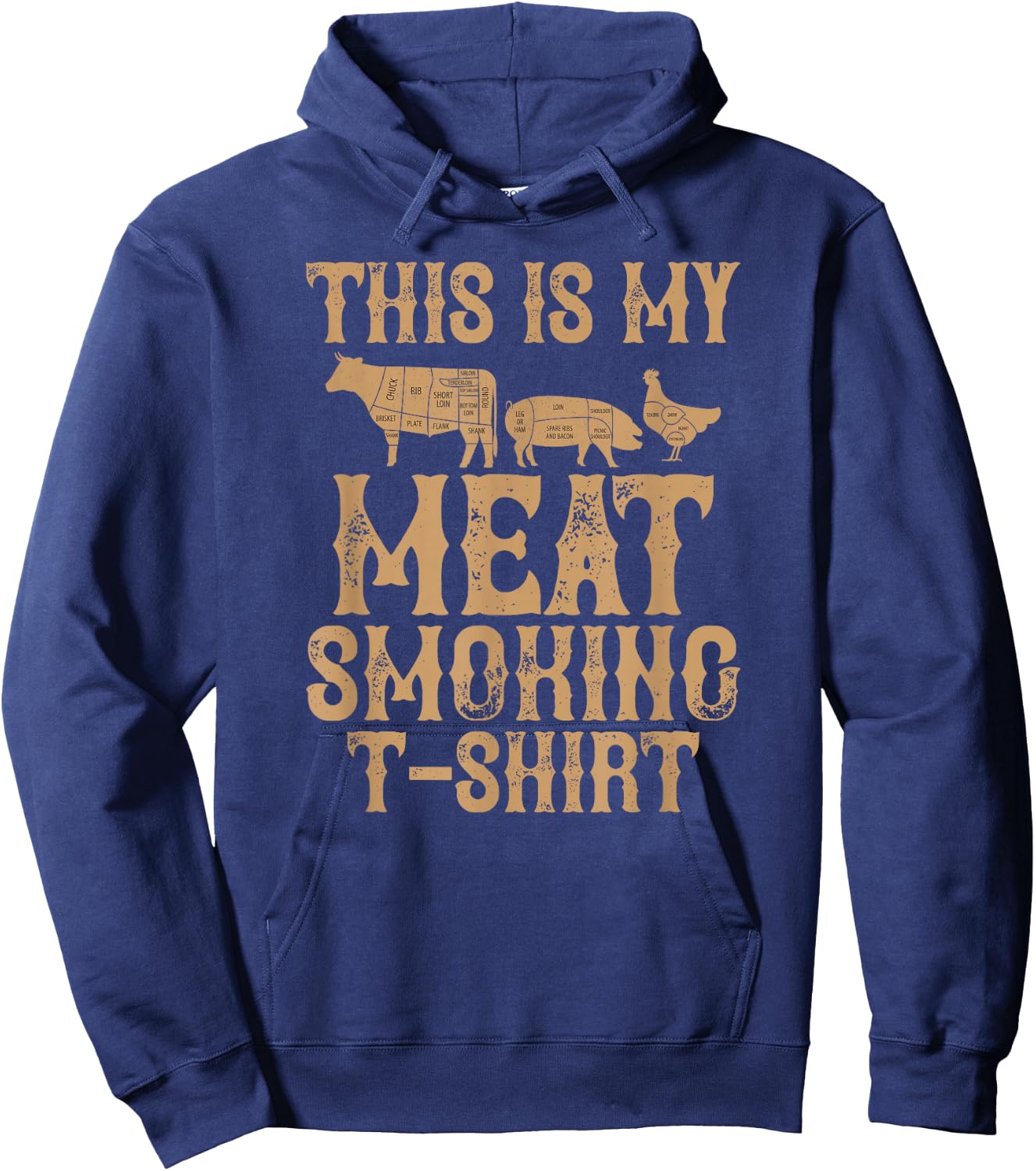 This Is My Meat Smoking BBQ Vintage Hoodie - Hoodie | Navy