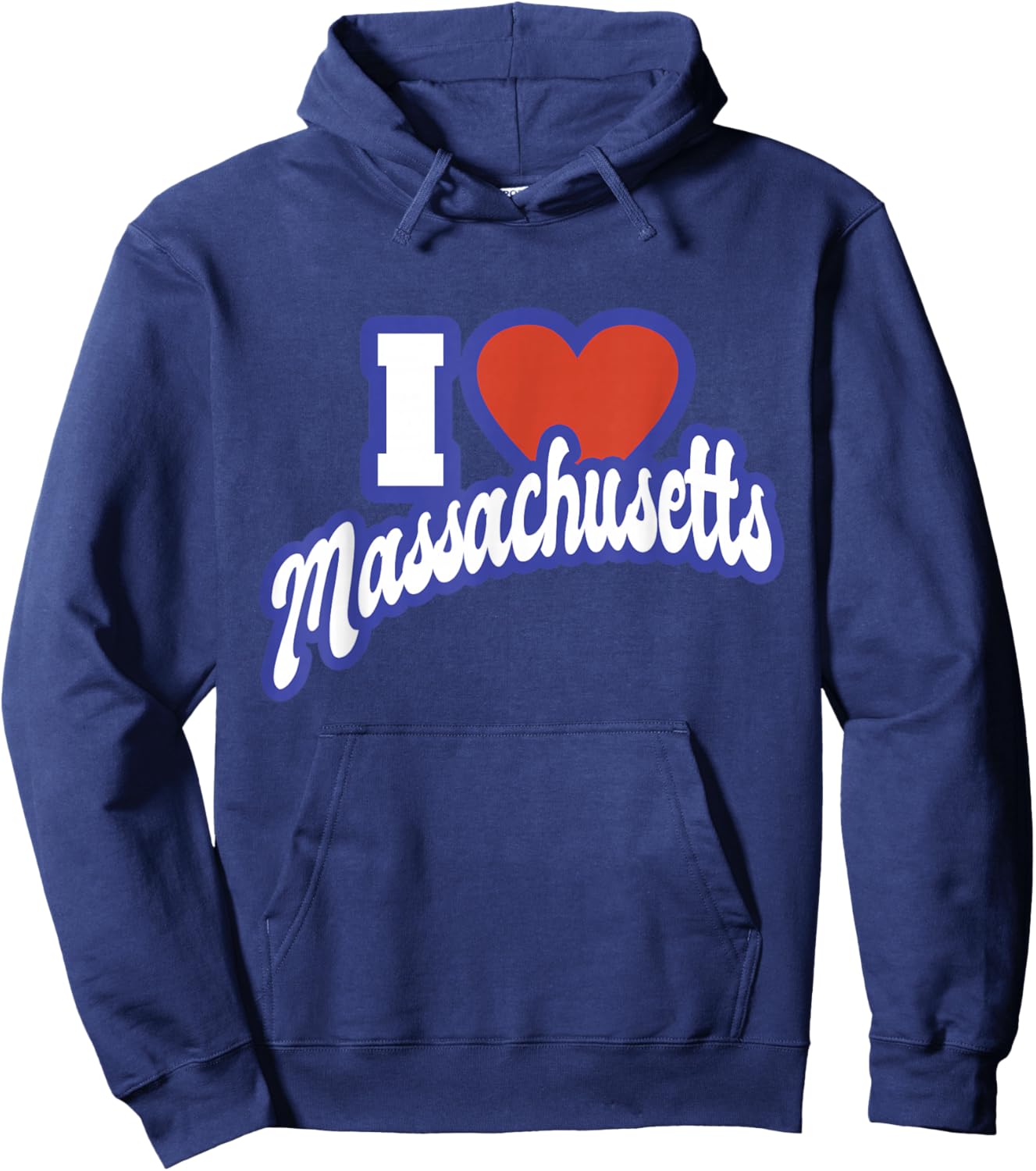 I Love Massachusetts Hoodie - Hoodie | Navy