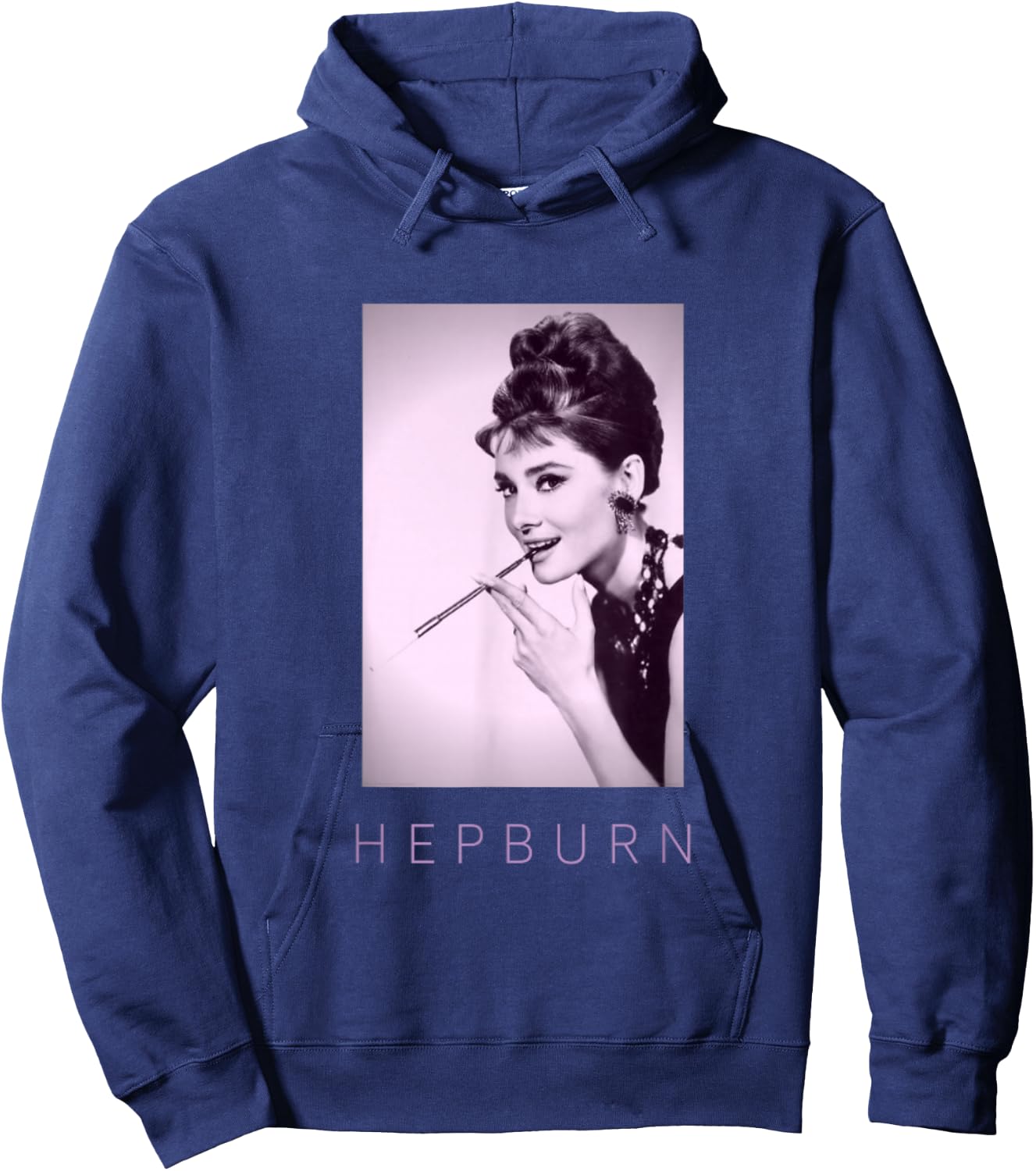 Beautiful Hepburn for Classic Movie Fans Women Hoodie - Hoodie | Navy
