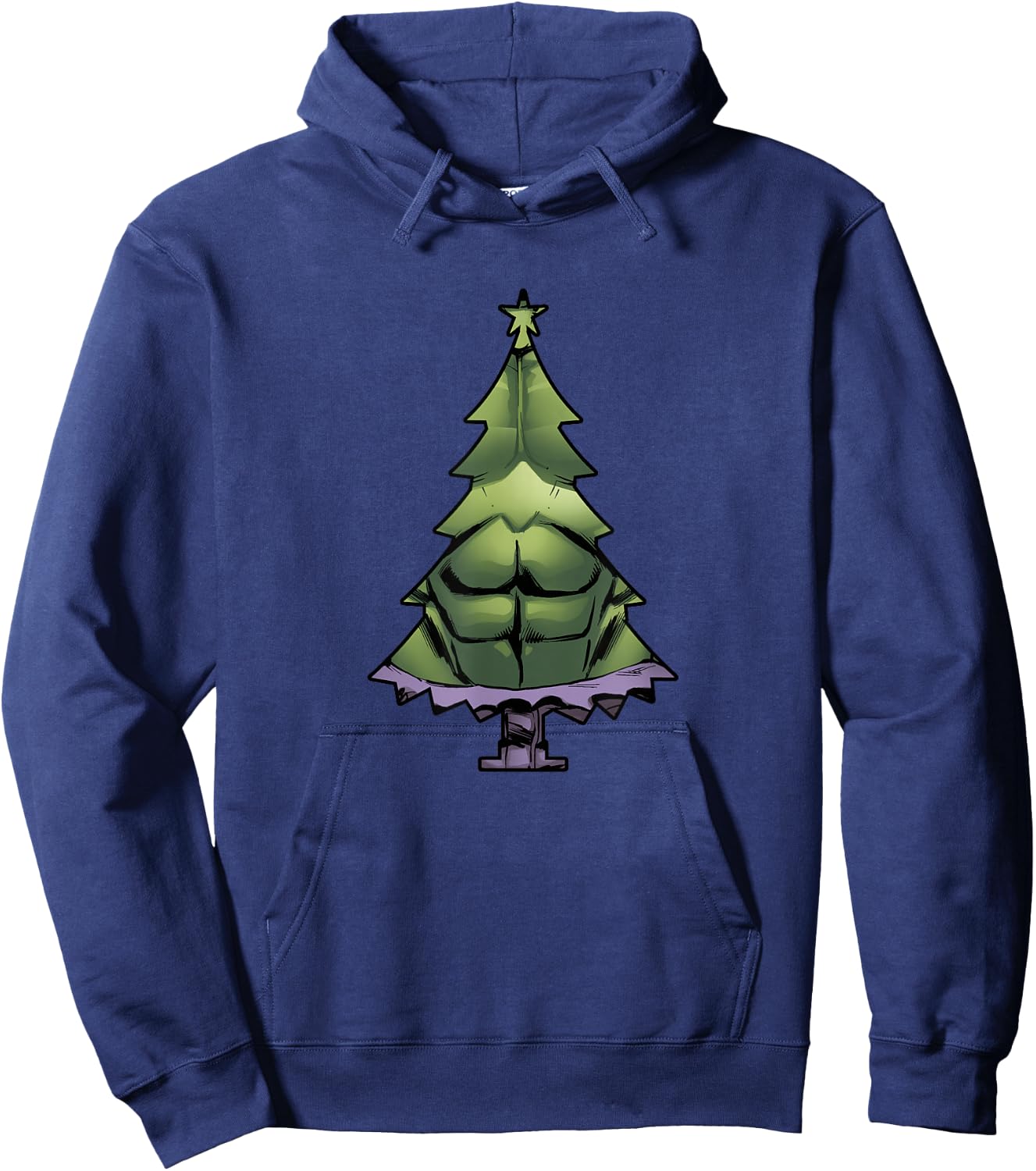 Marvel Christmas Avengers Hulk Tree Hoodie - Hoodie | Navy