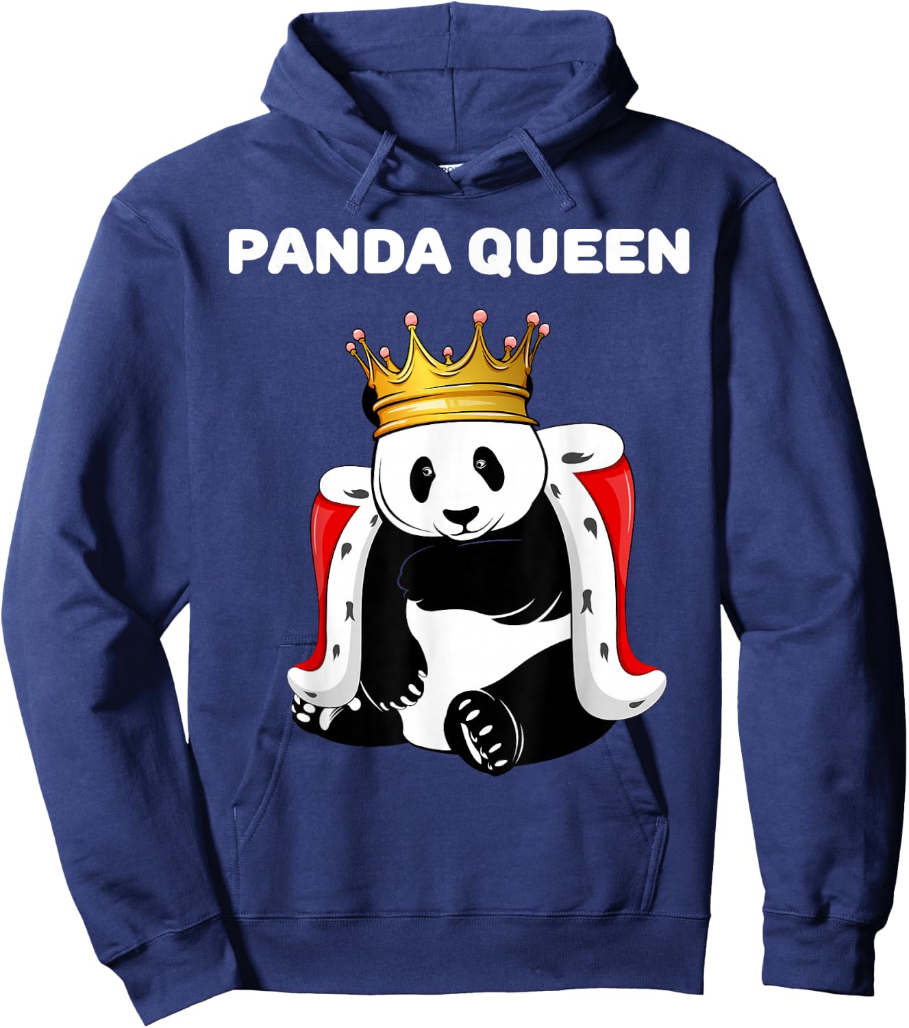 Panda Queen | Panda Design | Girls Panda Hoodie - Hoodie | Navy