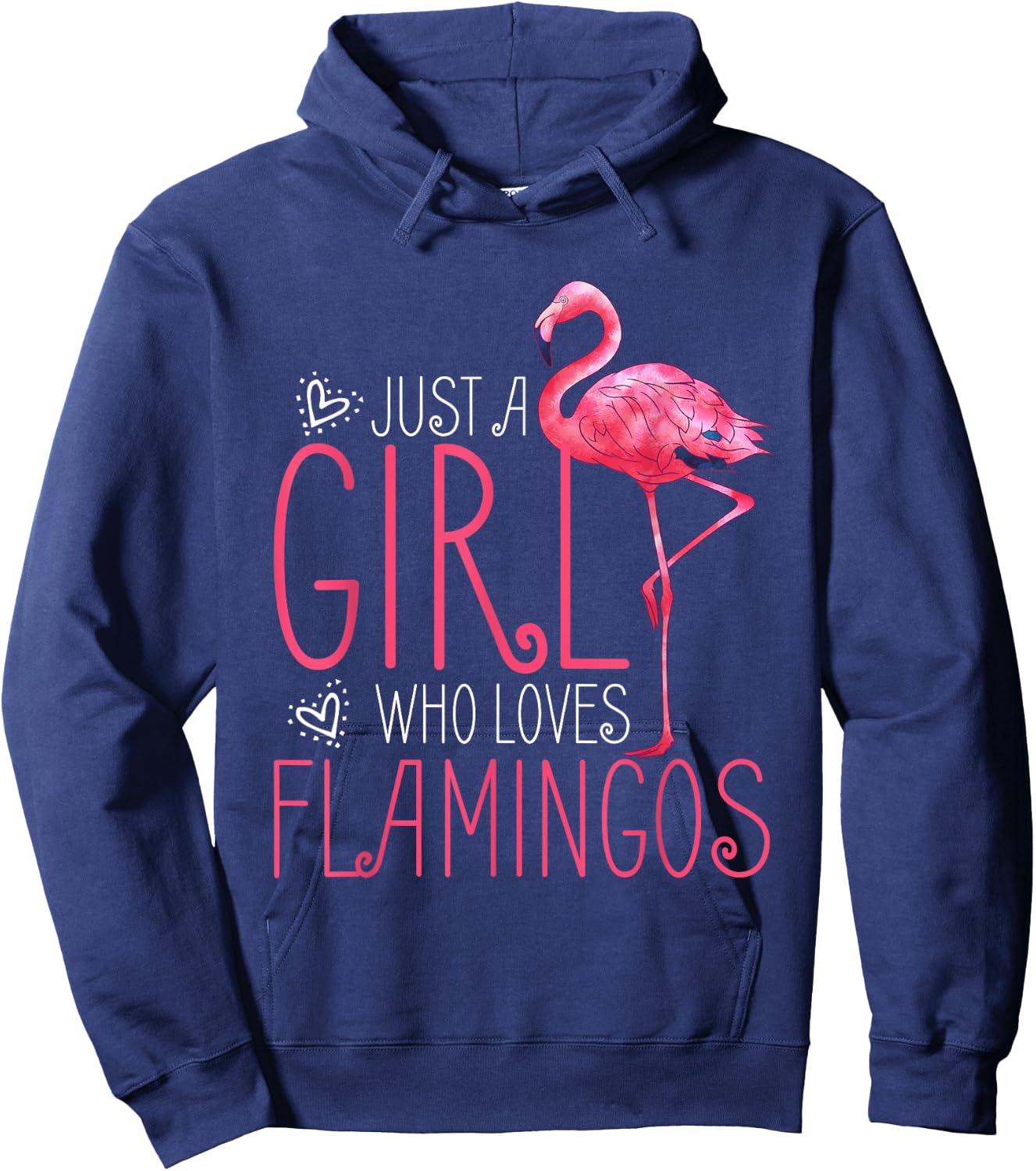 Just A Girl Who Loves Flamingos Hoodie - Hoodie | Navy
