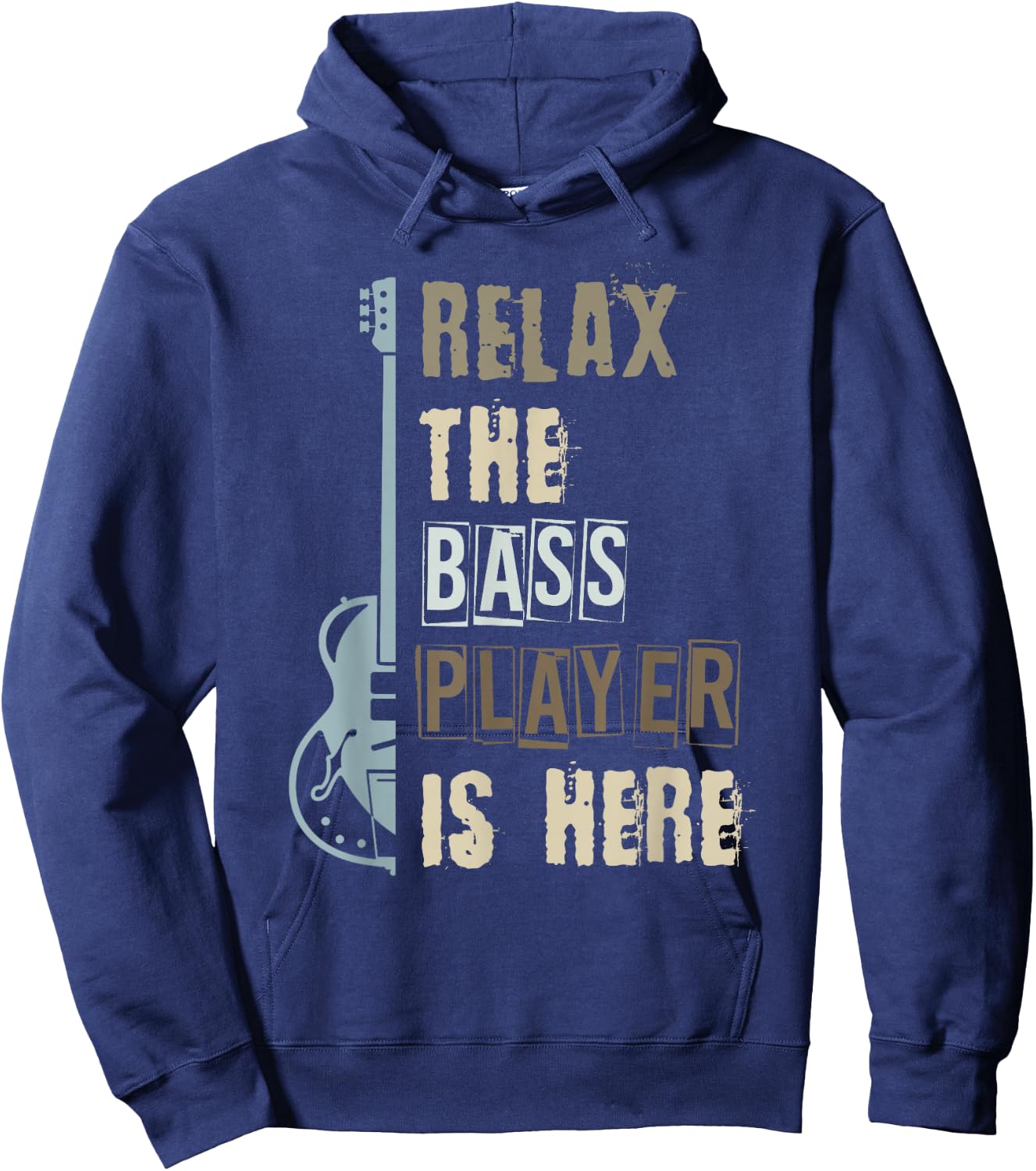 Bassist Gift Musician Bass Guitar Hoodie - Hoodie | Navy