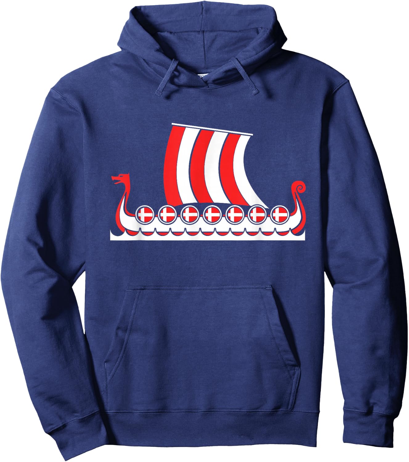 Danish Viking Ship Denmark Scandinavia Viking Hoodie - Hoodie | Navy
