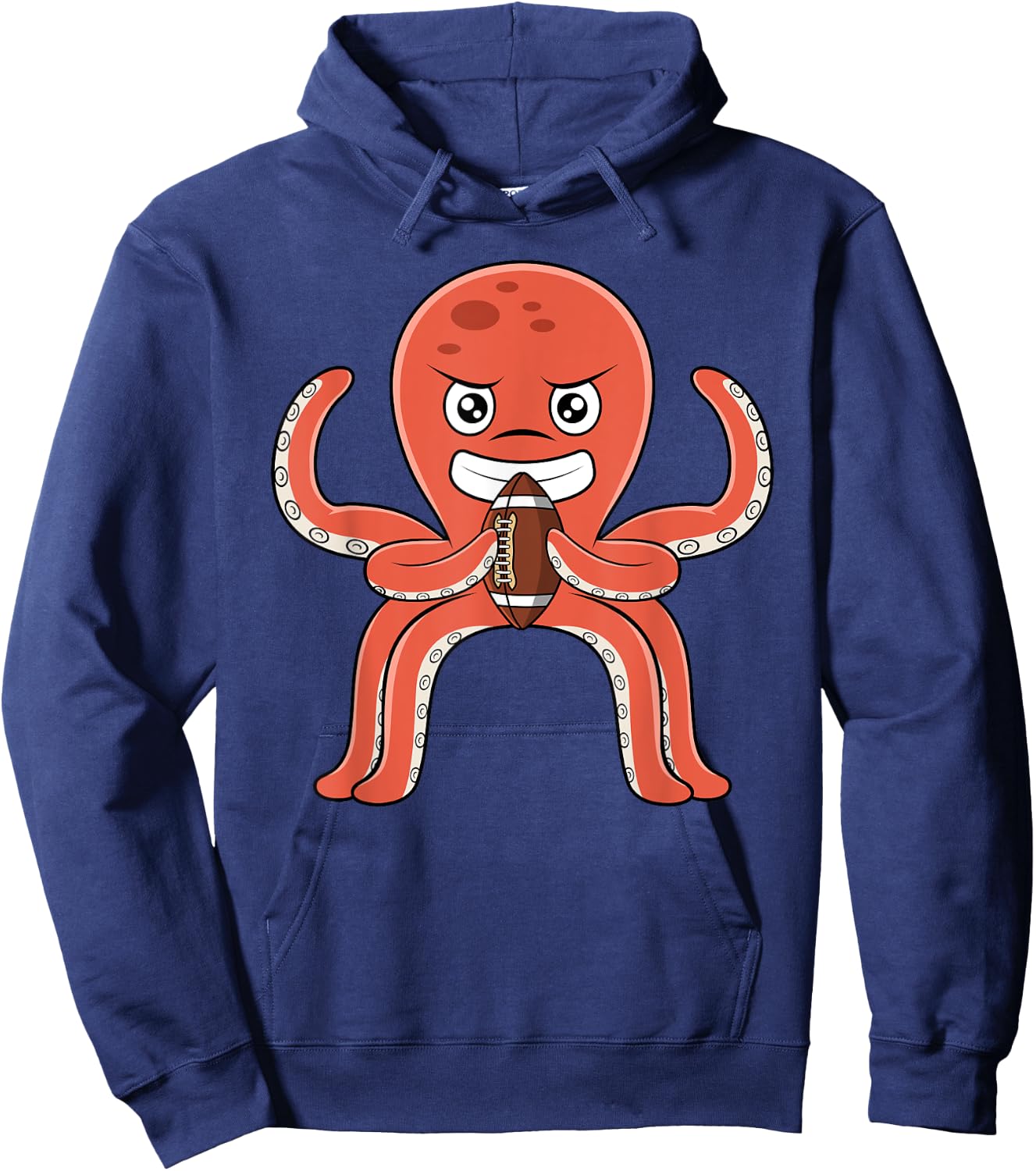 Octopus Football Player Funny Ball Sports Hobby Hoodie - Hoodie | Navy