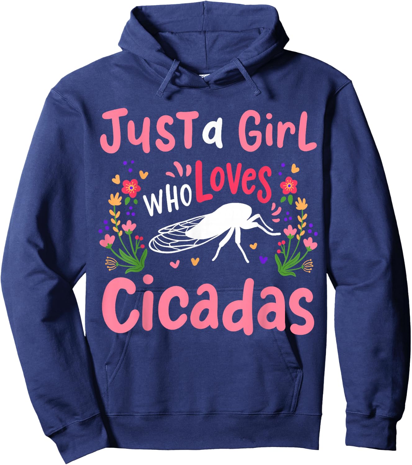 Cicada Insect Just a Girl Who Loves Cicadas Hoodie - Hoodie | Navy