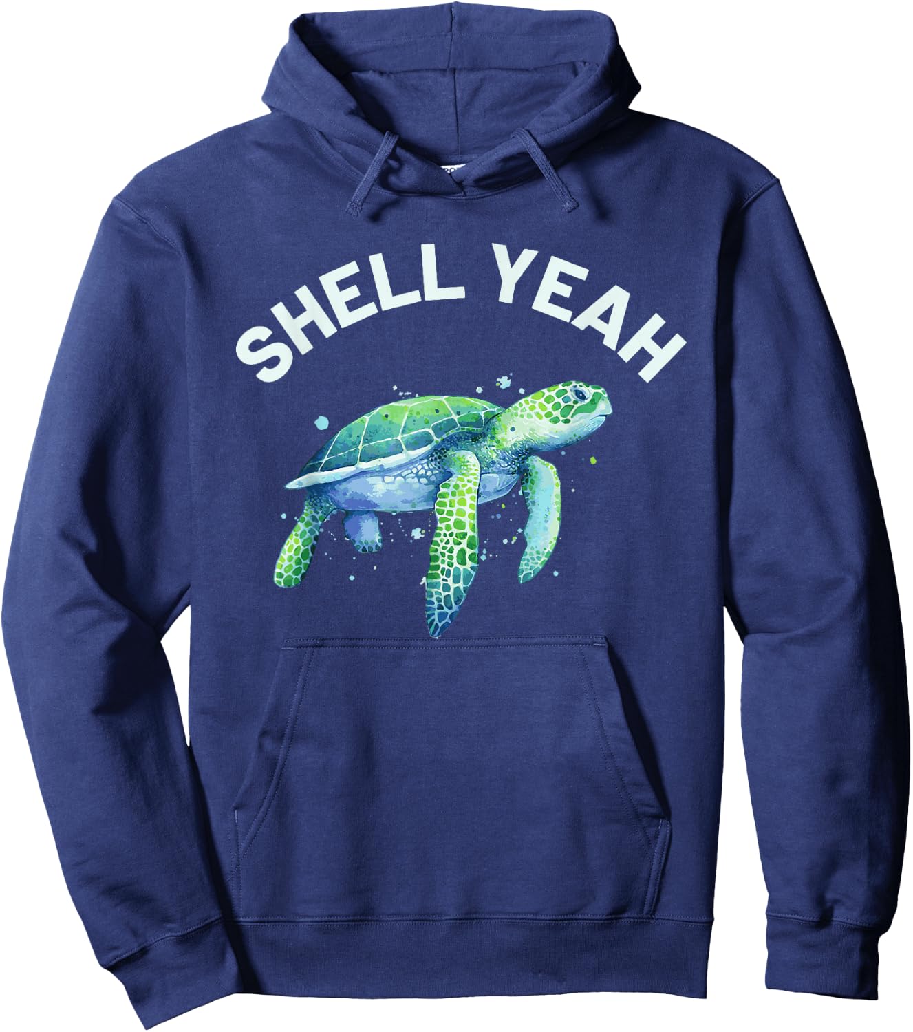 Shell Yeah - Cute Tortoise & Sea Turtle Lover Hoodie - Hoodie | Navy