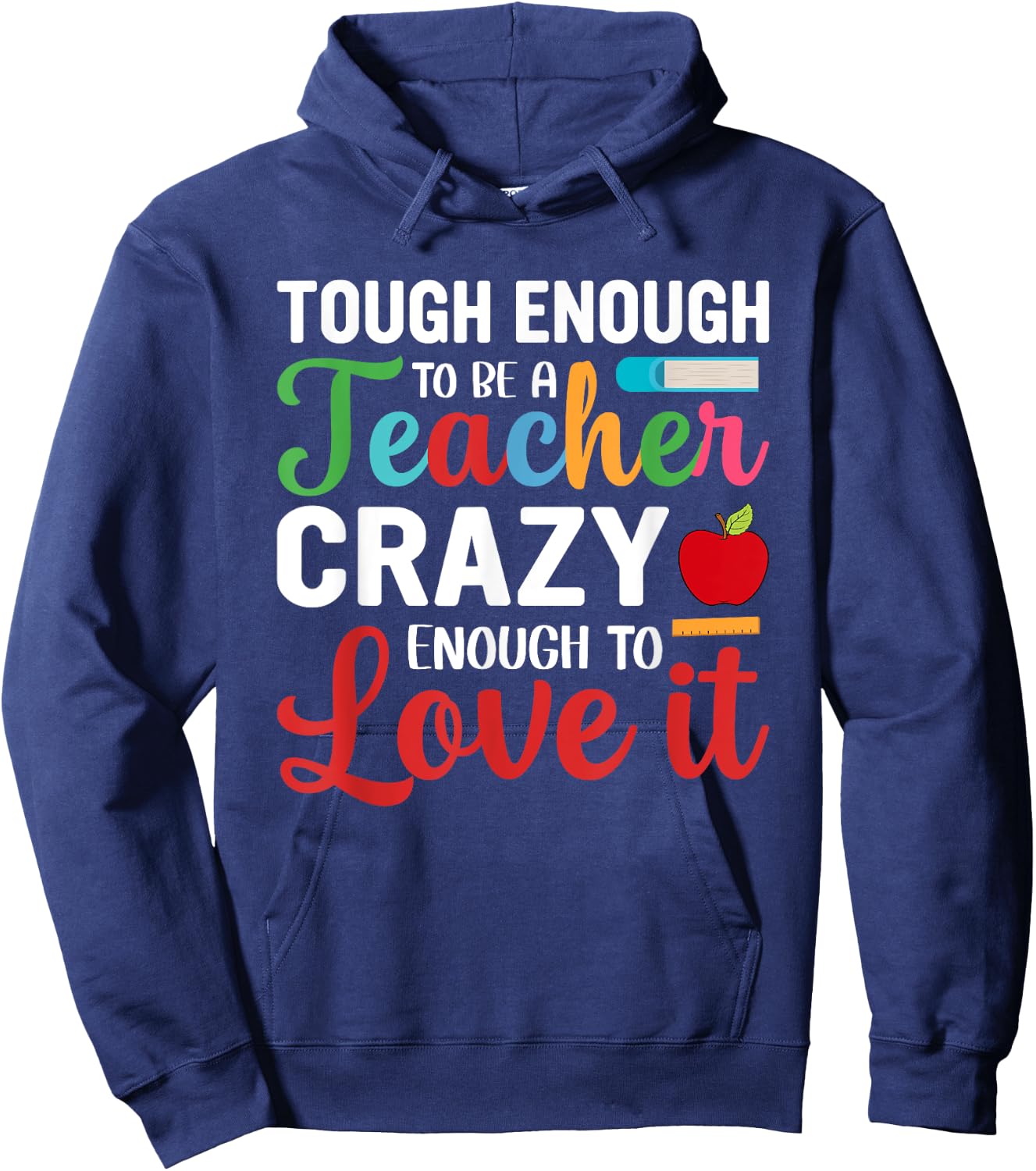 Crazy Teacher Men Women Funny School Teachers Hoodie - Hoodie | Navy