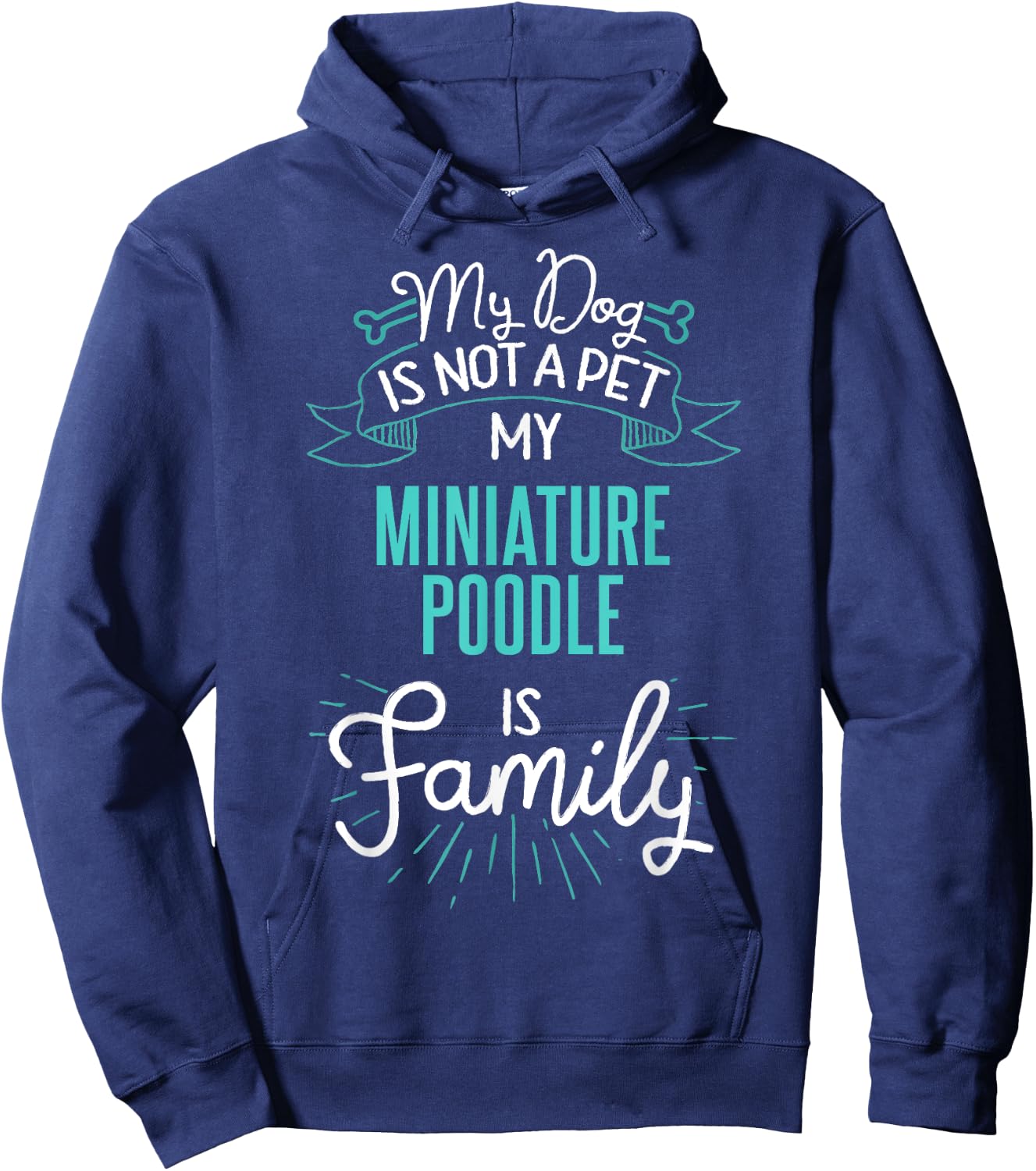 Cute Miniature Poodle Design Family Dog Giftn Hoodie - Hoodie | Navy