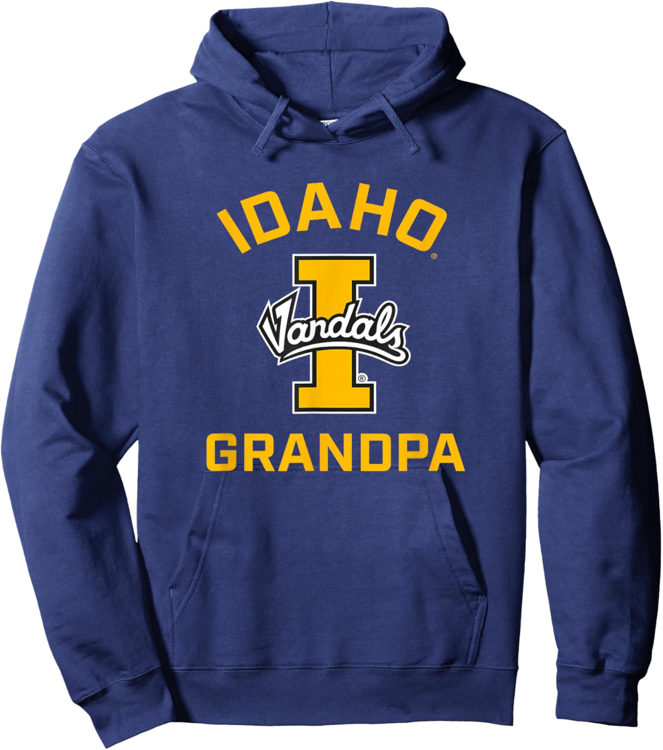 University of Idaho Vandals Arched Grandpa Hoodie - Hoodie | Navy