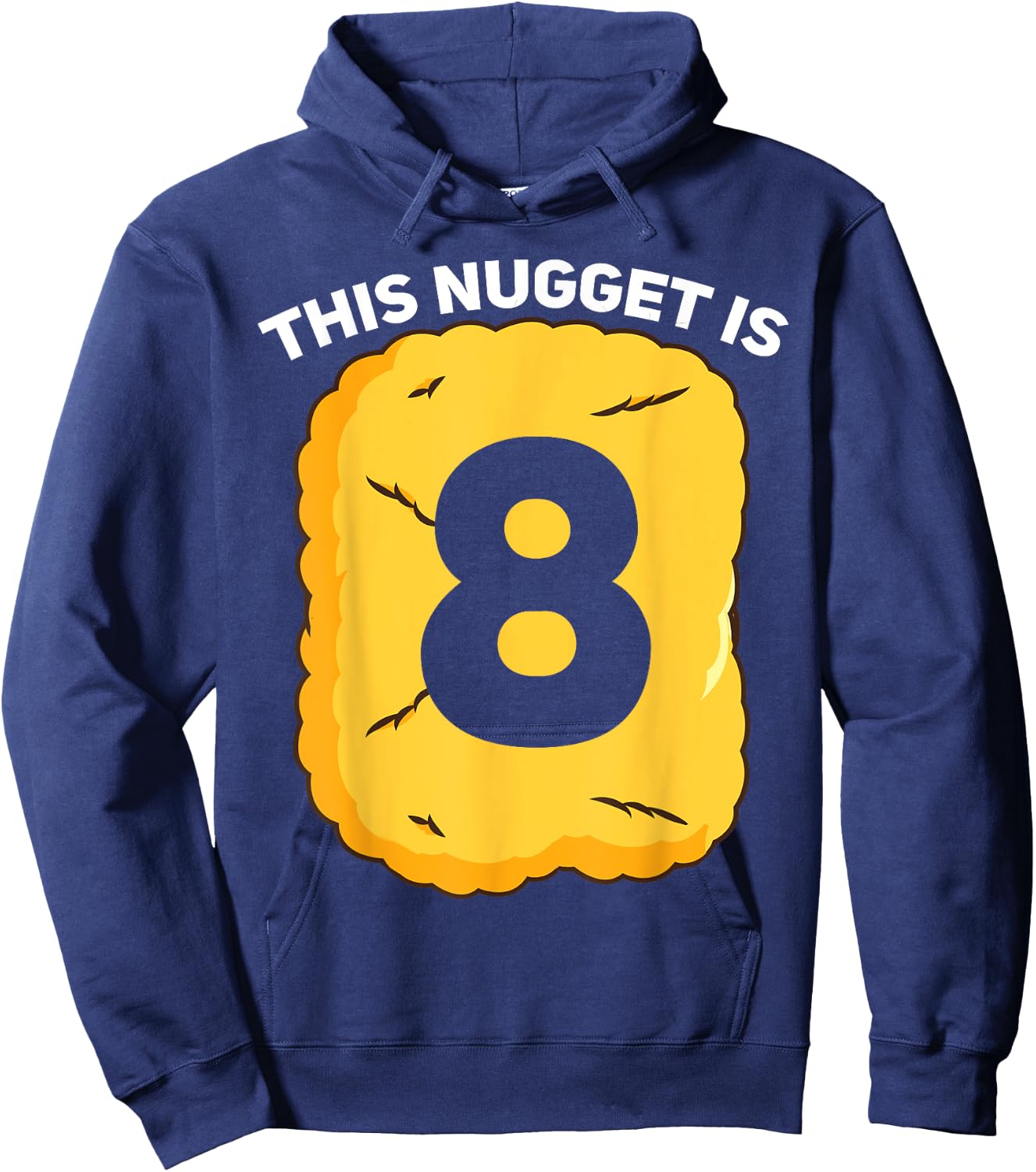 8 Year Old Chicken Nugget Birthday Party Hoodie - Hoodie | Navy