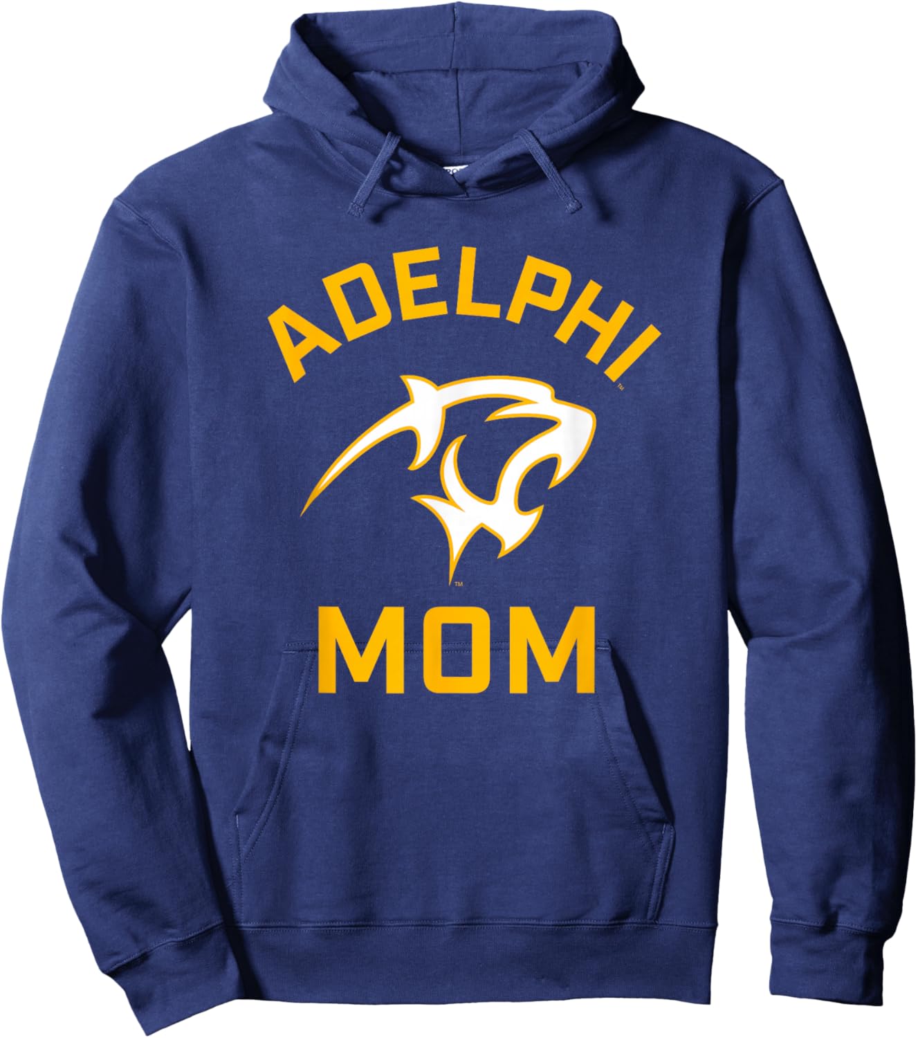Adelphi University Panthers Arched Mom Hoodie - Hoodie | Navy