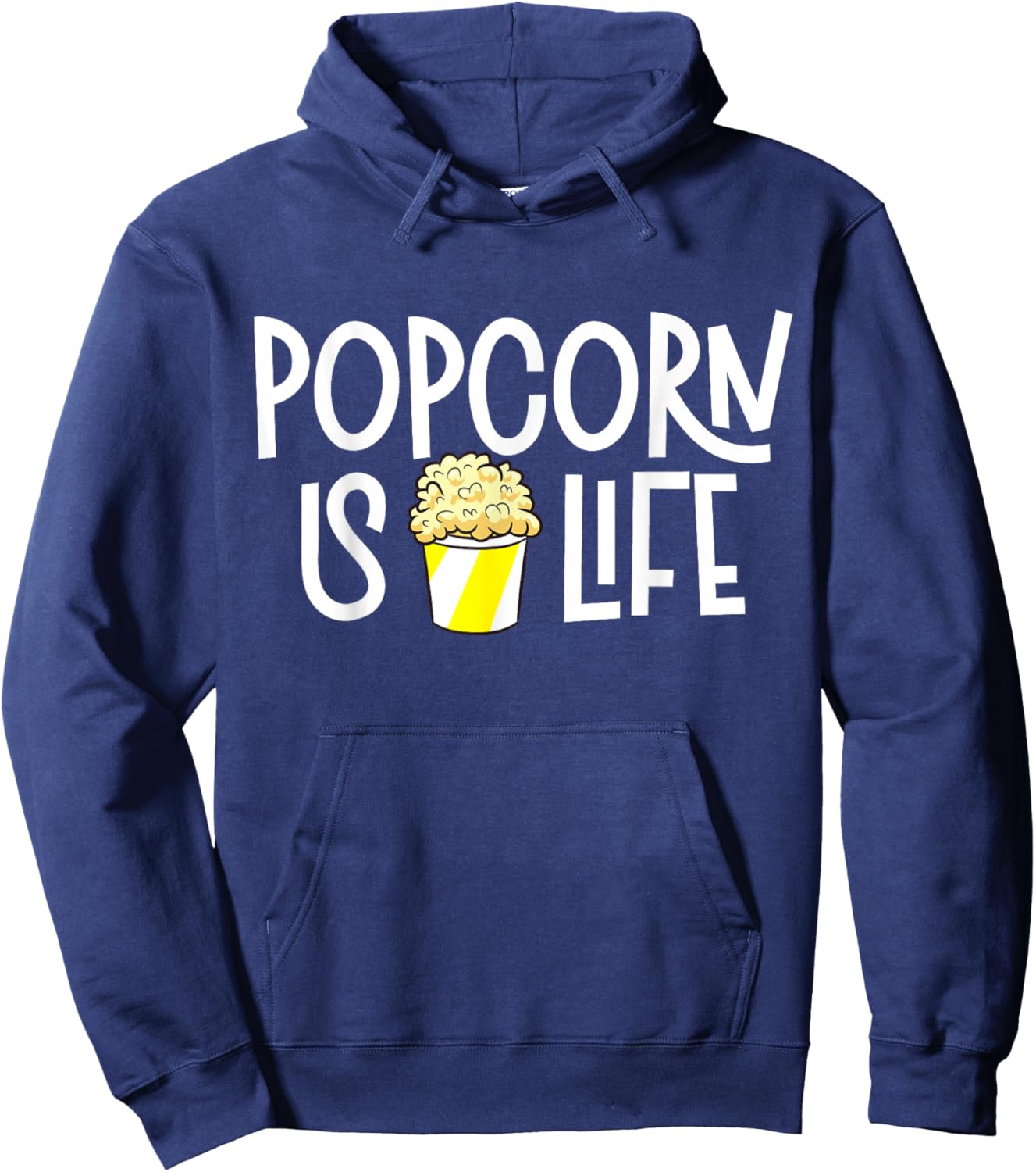 Popcorn Is Life Hoodie - Hoodie | Navy