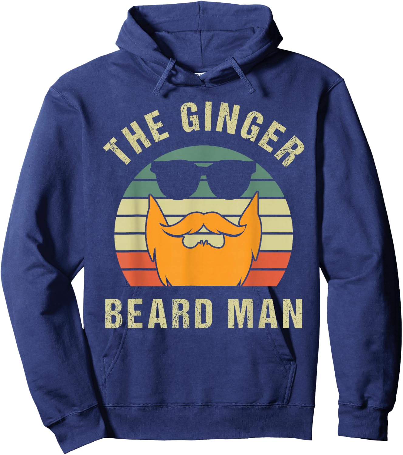 The Ginger Beard Man Retro Vintage Hoodie - Hoodie | Navy