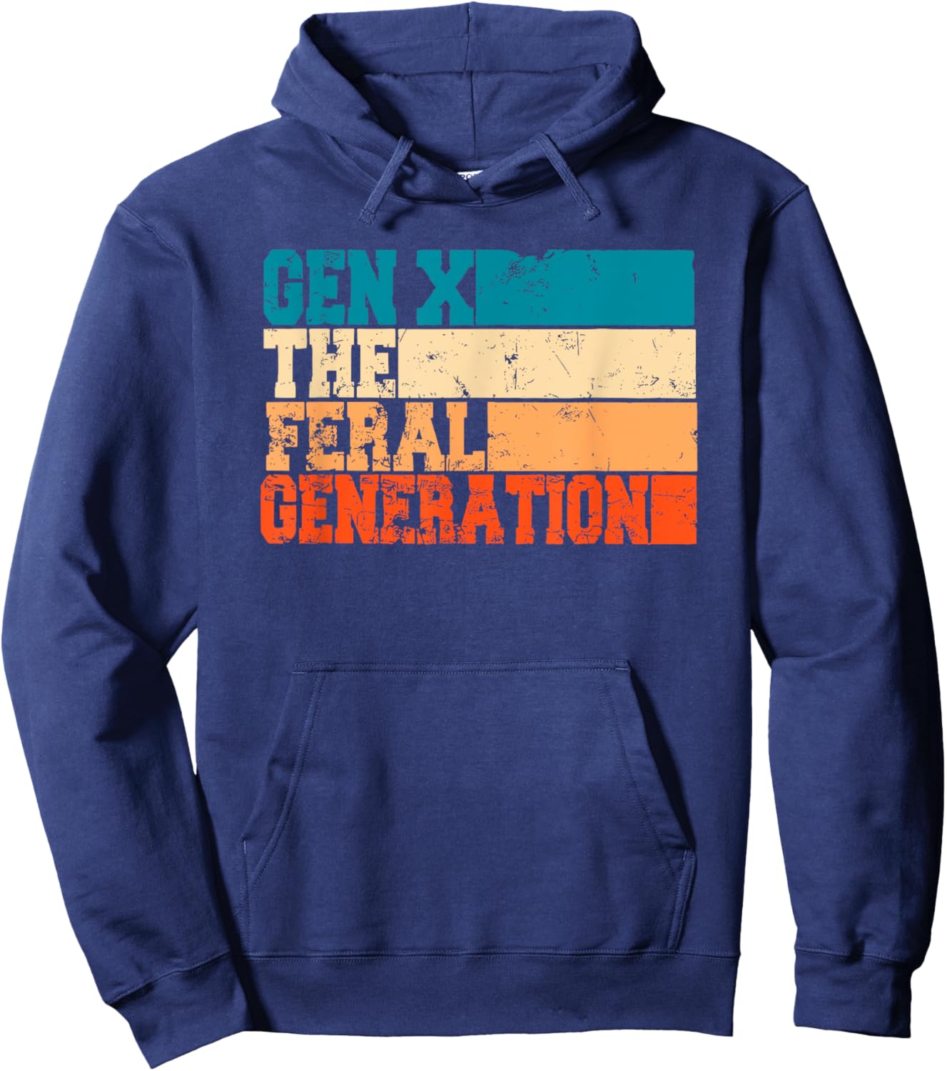 gen X the feral generation Hoodie - Hoodie | Navy
