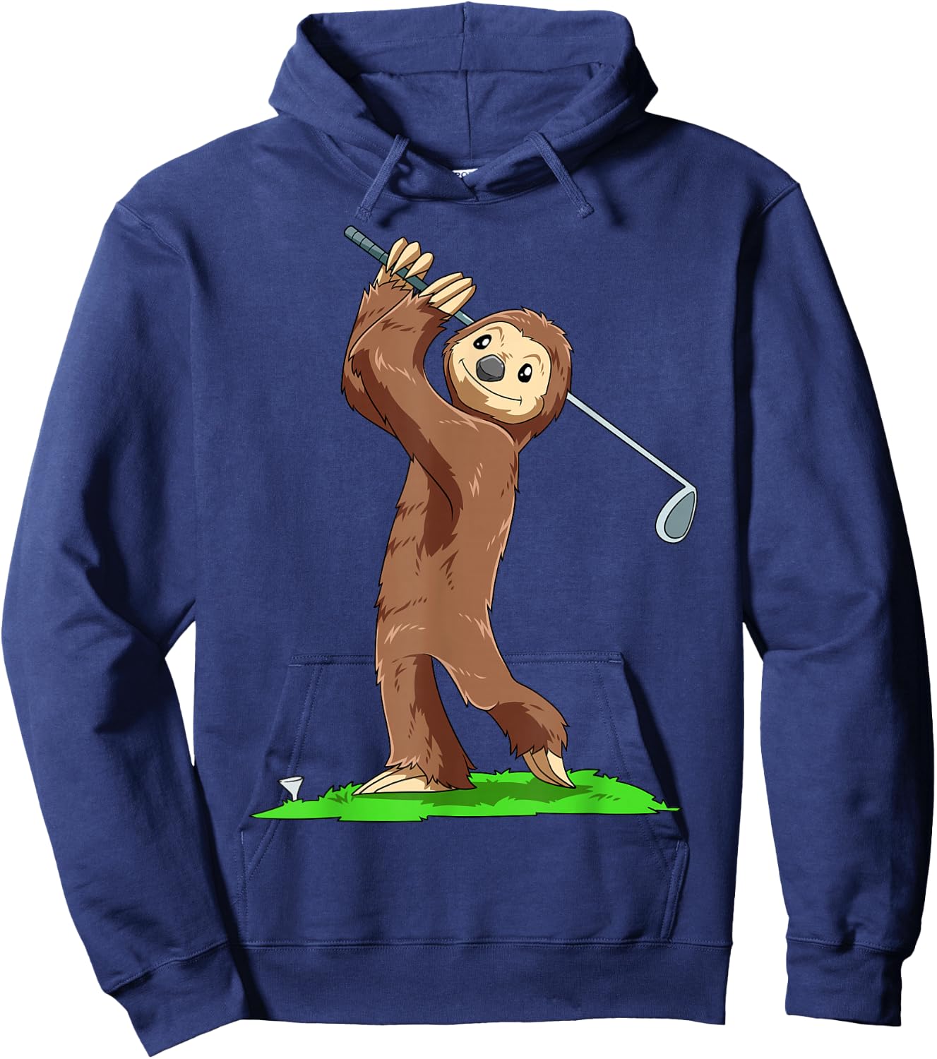 Sloth Golf Sloth Playing Golf Sloth Golfer Hoodie - Hoodie | Navy